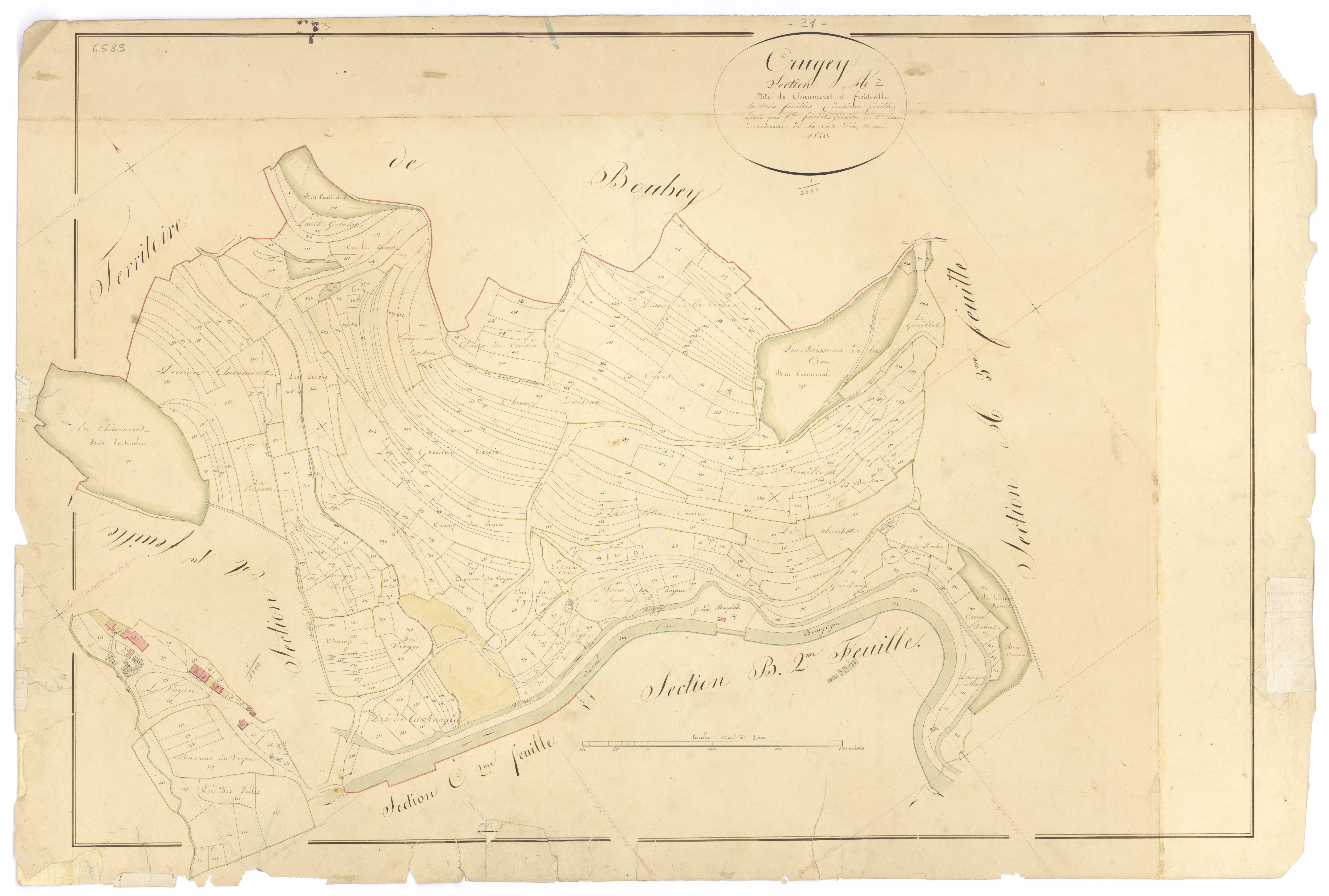 Crugey - Section A2 - 3 P PLAN 222/3