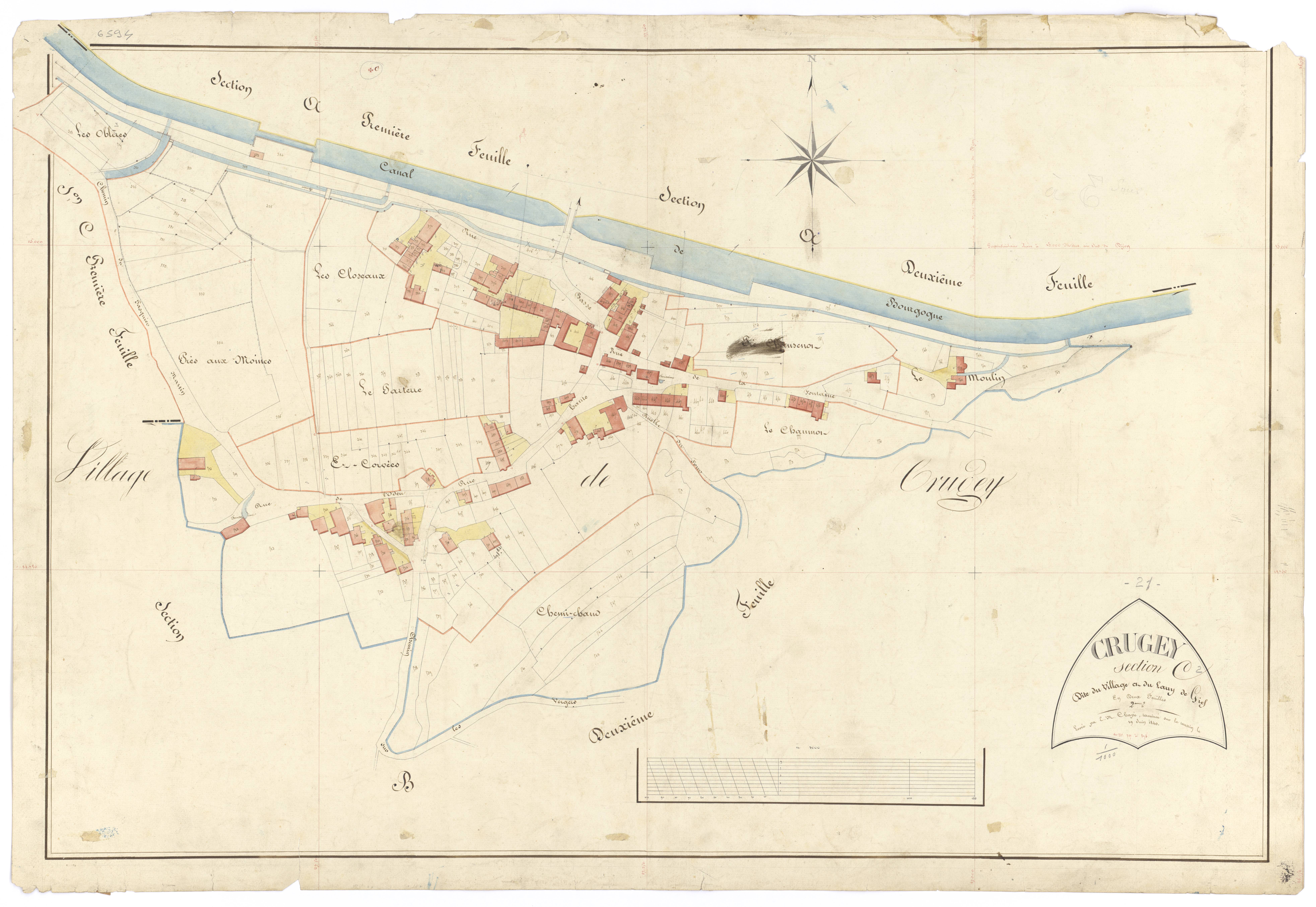 Crugey - Section C2 - 3 P PLAN 222/8
