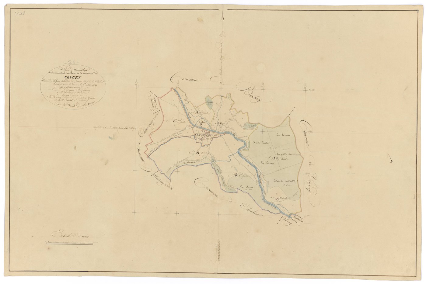 Crugey - Tableau d'assemblage - 3 P PLAN 222/1