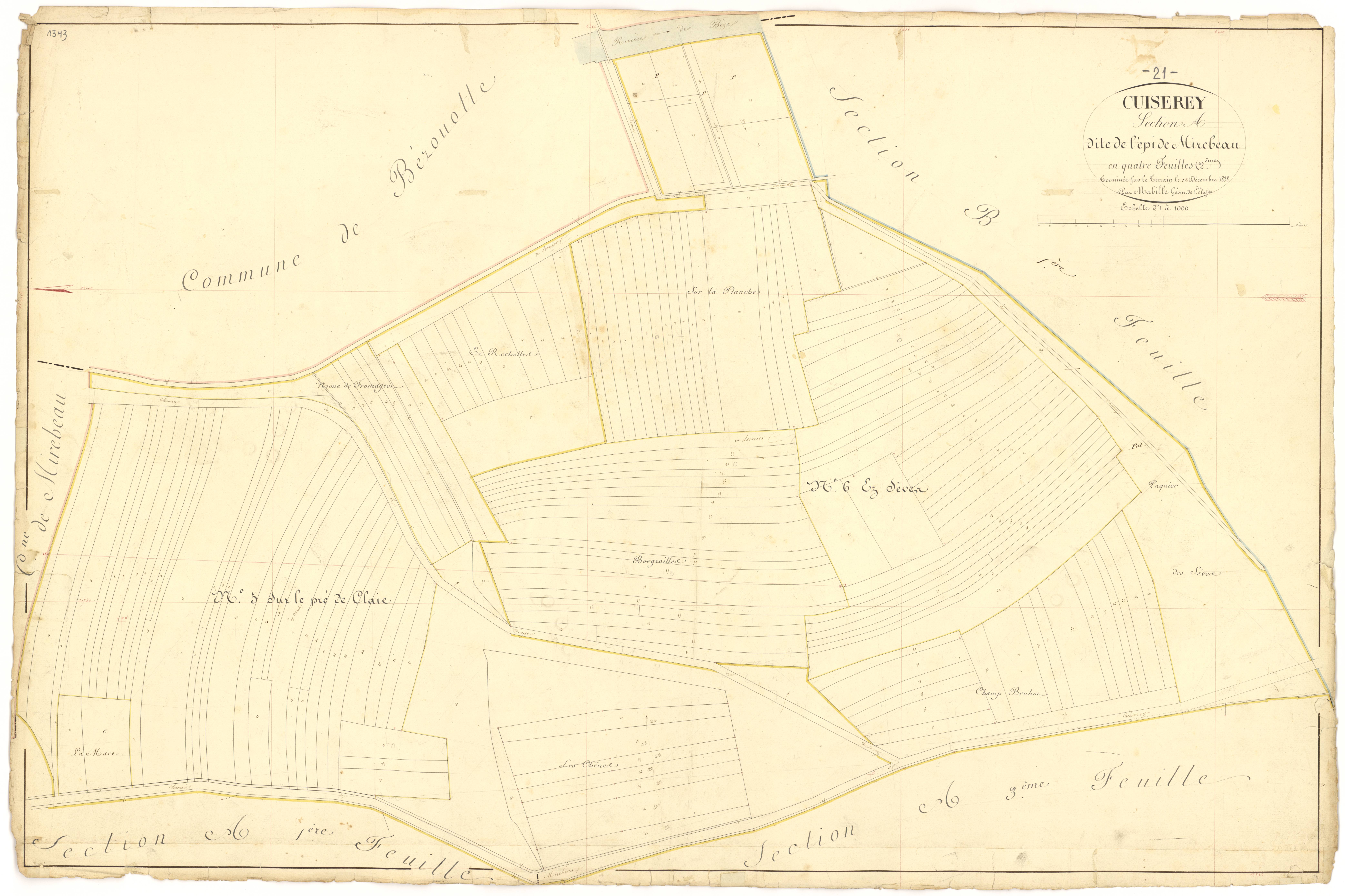 Cuiserey - Section A2 - 3 P PLAN 223/4