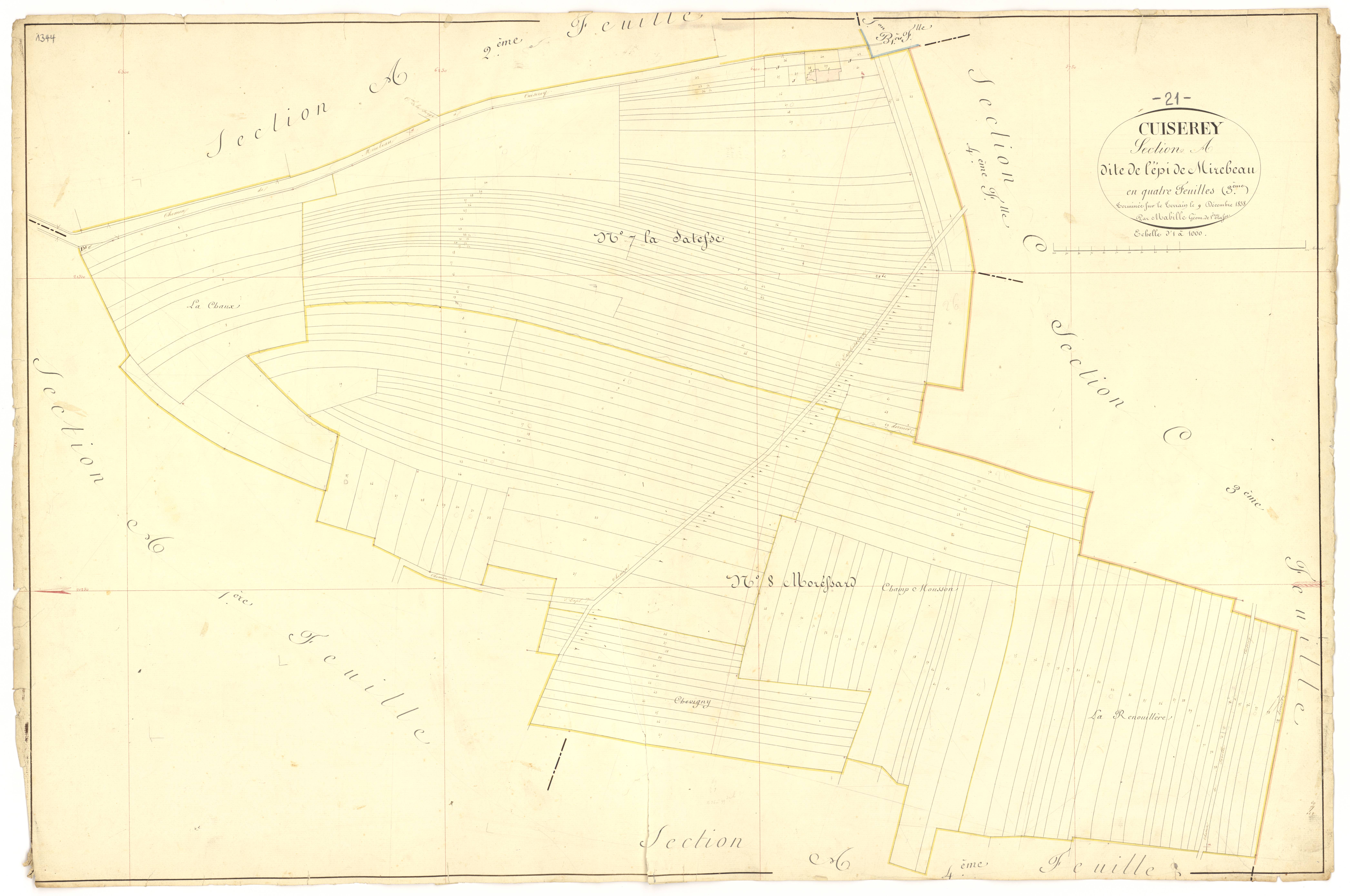 Cuiserey - Section A3 - 3 P PLAN 223/5