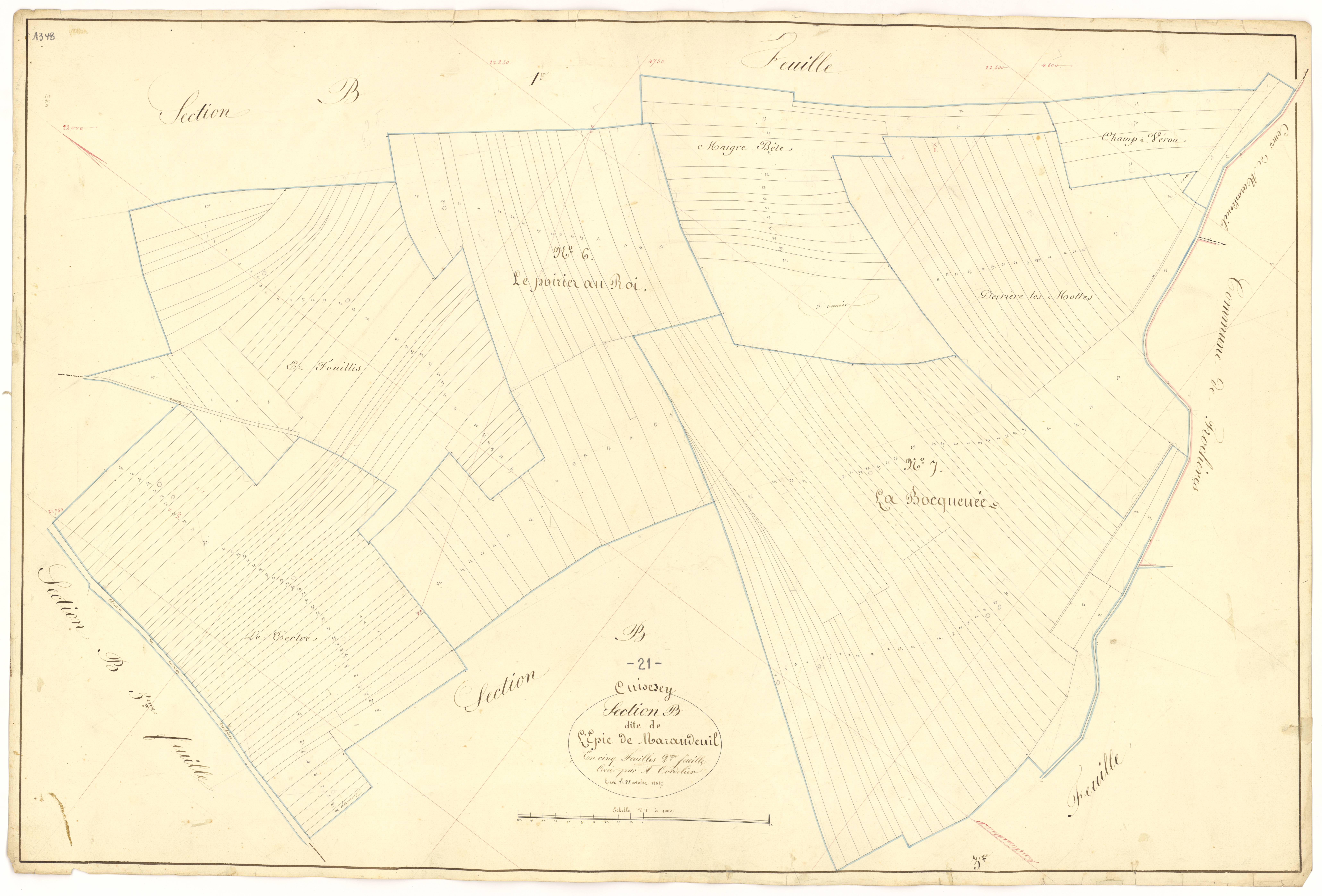 Cuiserey - Section B2 - 3 P PLAN 223/9