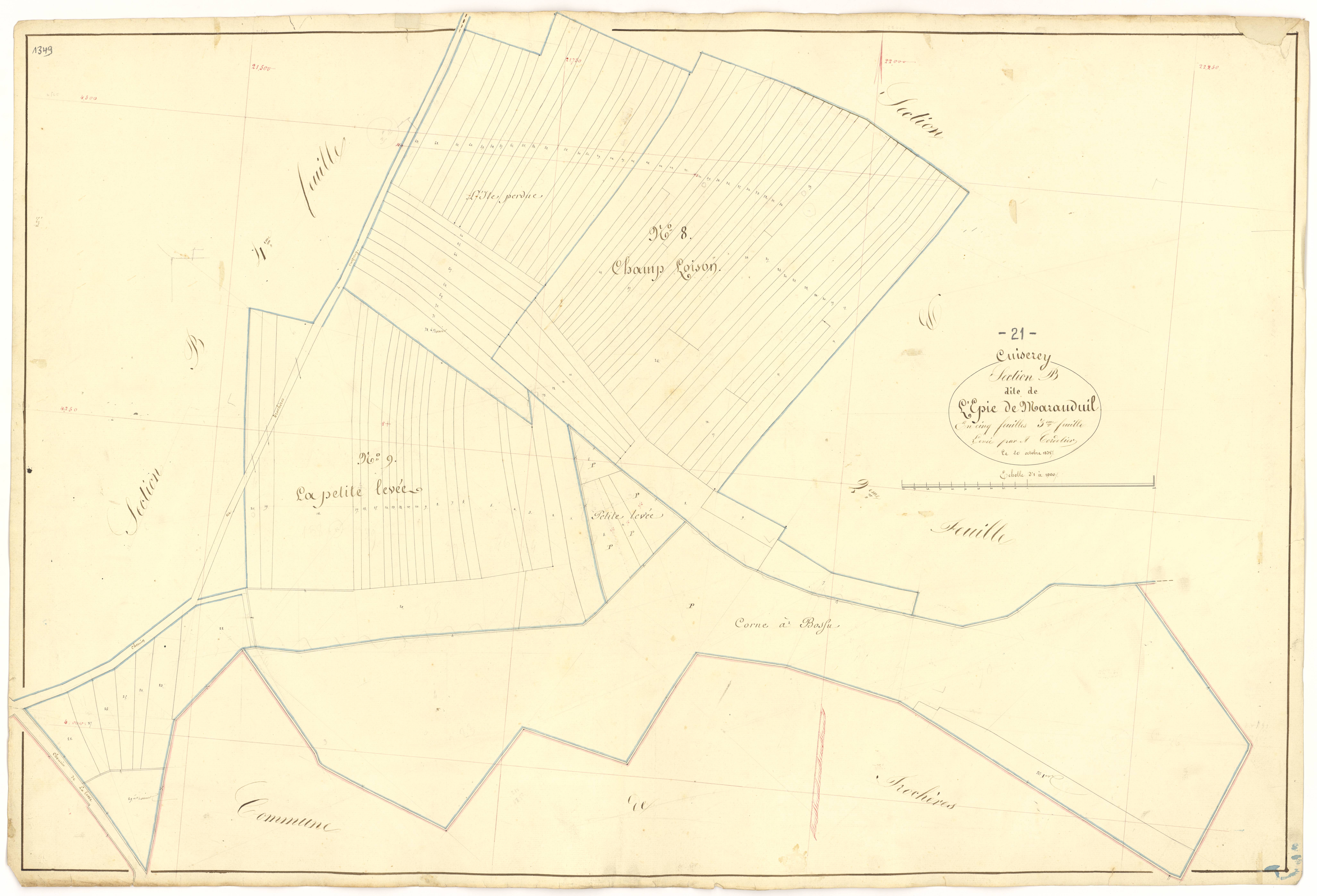 Cuiserey - Section B3 - 3 P PLAN 223/10