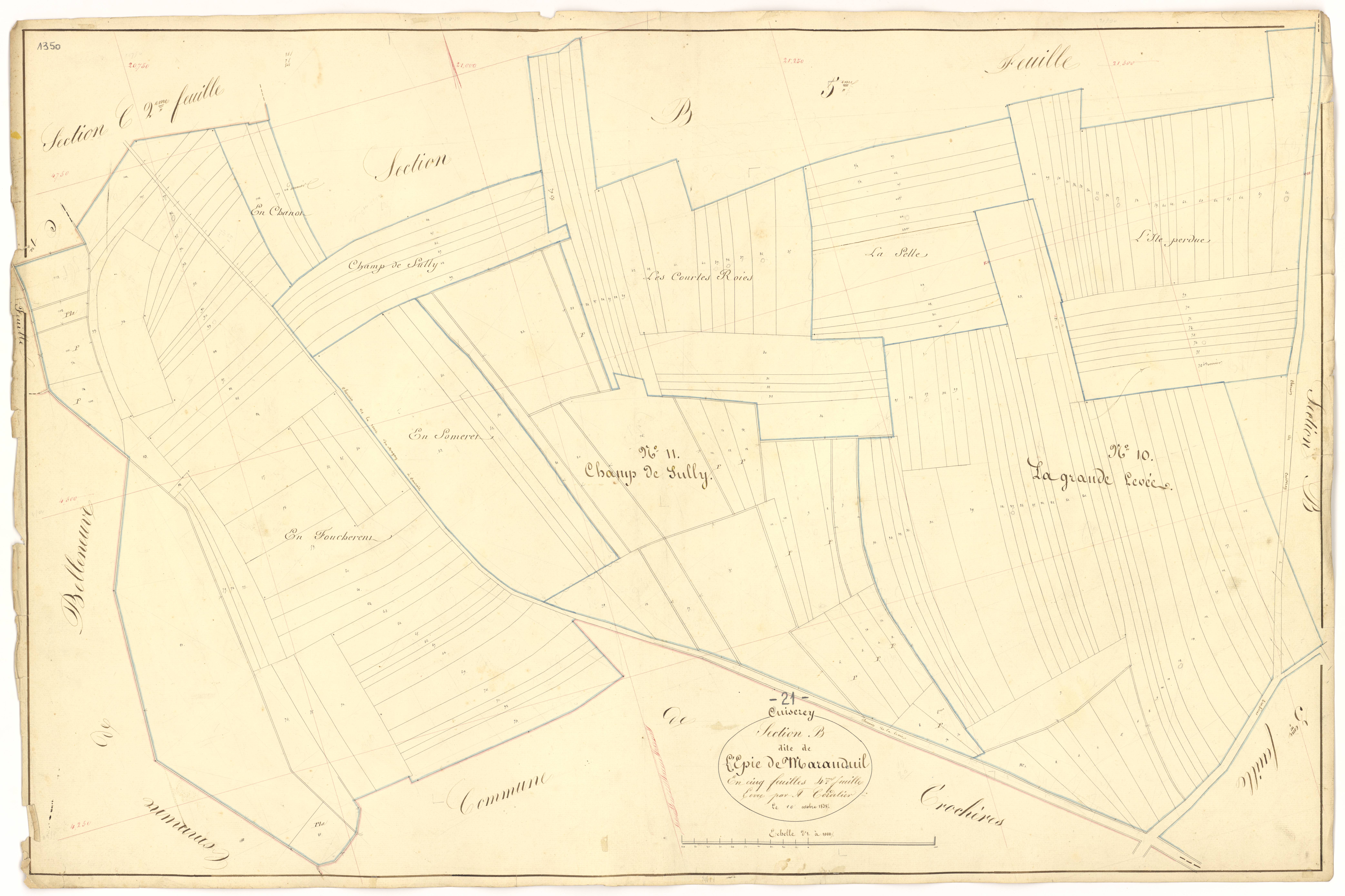 Cuiserey - Section B4 - 3 P PLAN 223/11