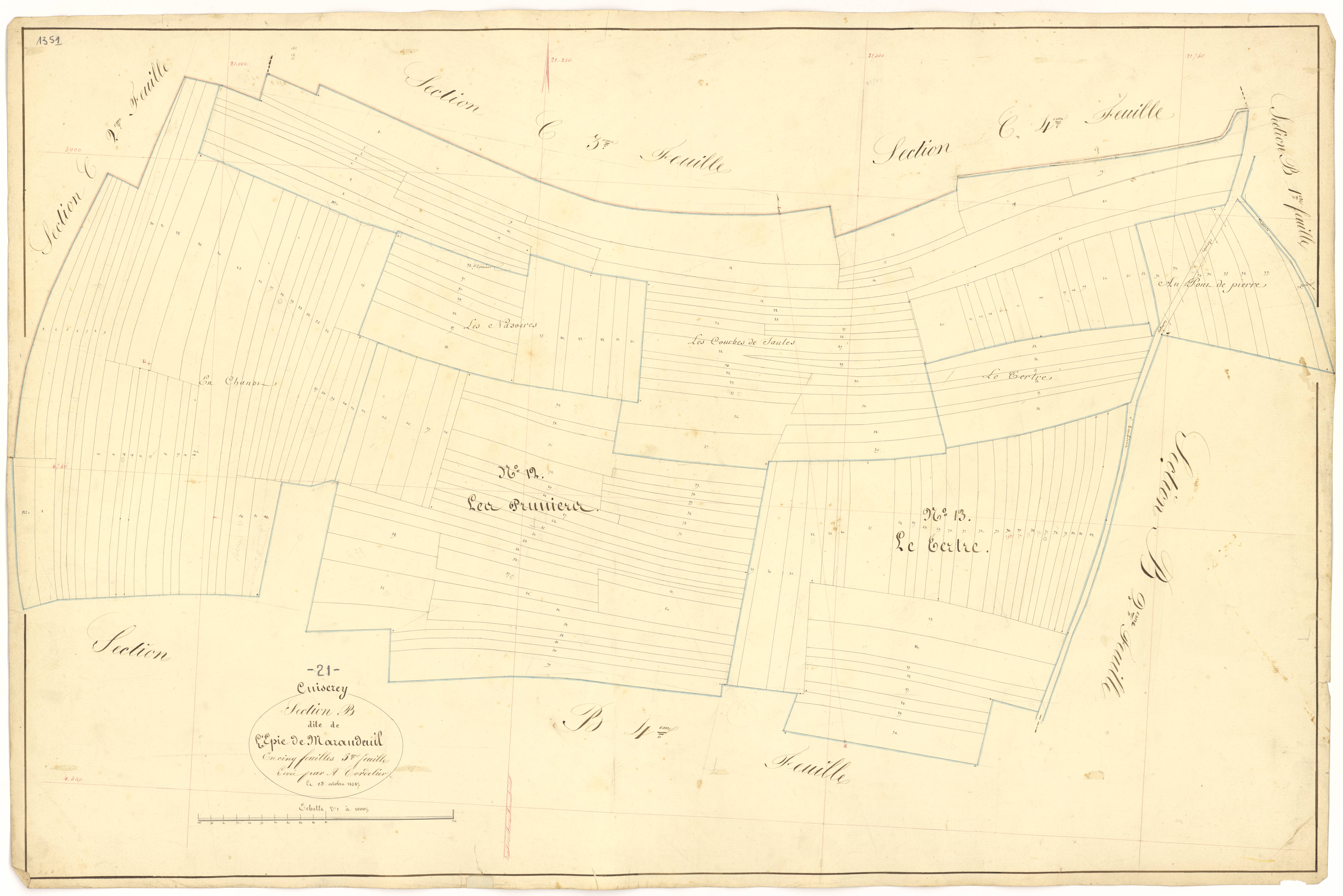 Cuiserey - Section B5 - 3 P PLAN 223/12