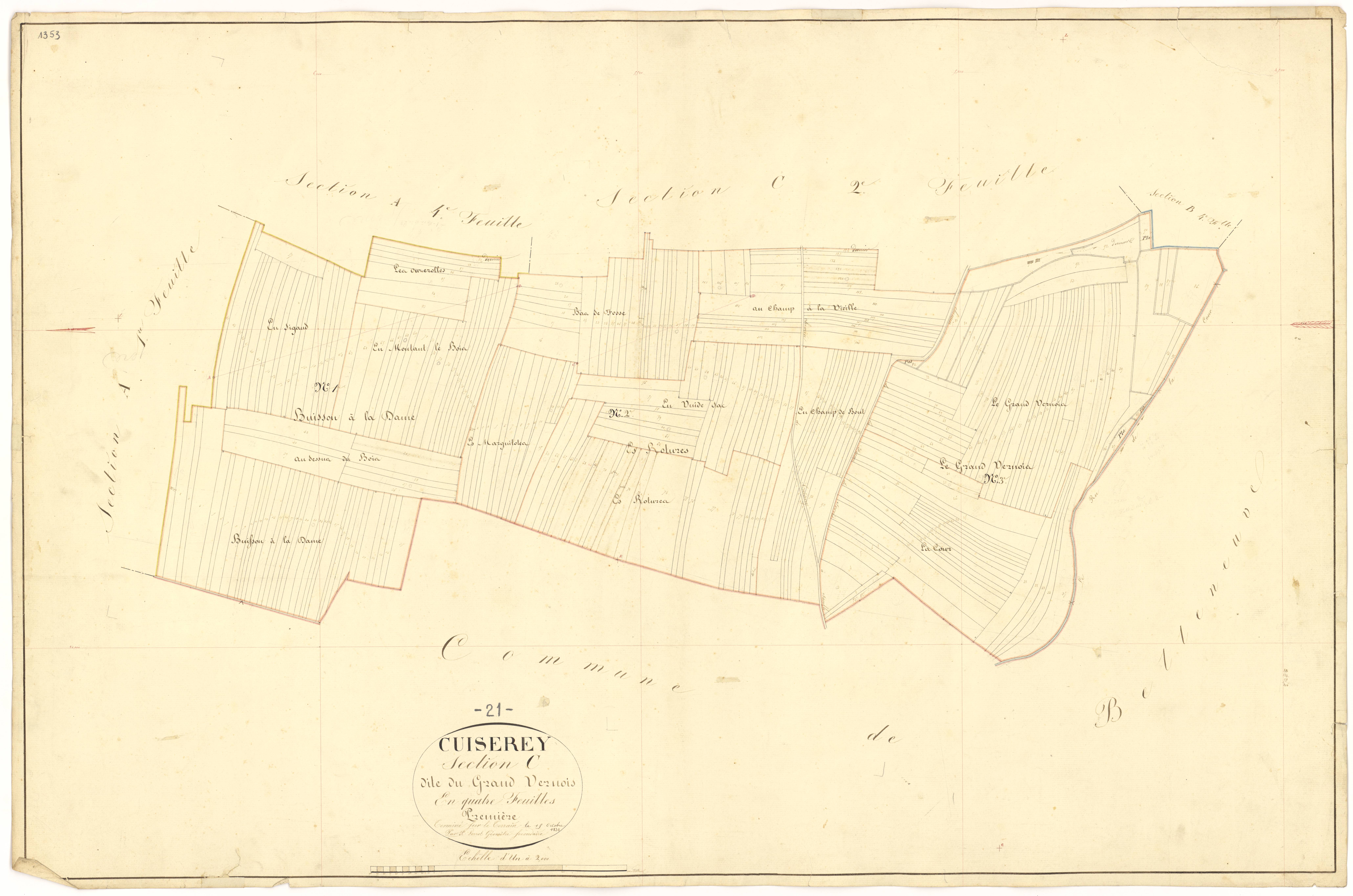 Cuiserey - Section C1 - 3 P PLAN 223/14