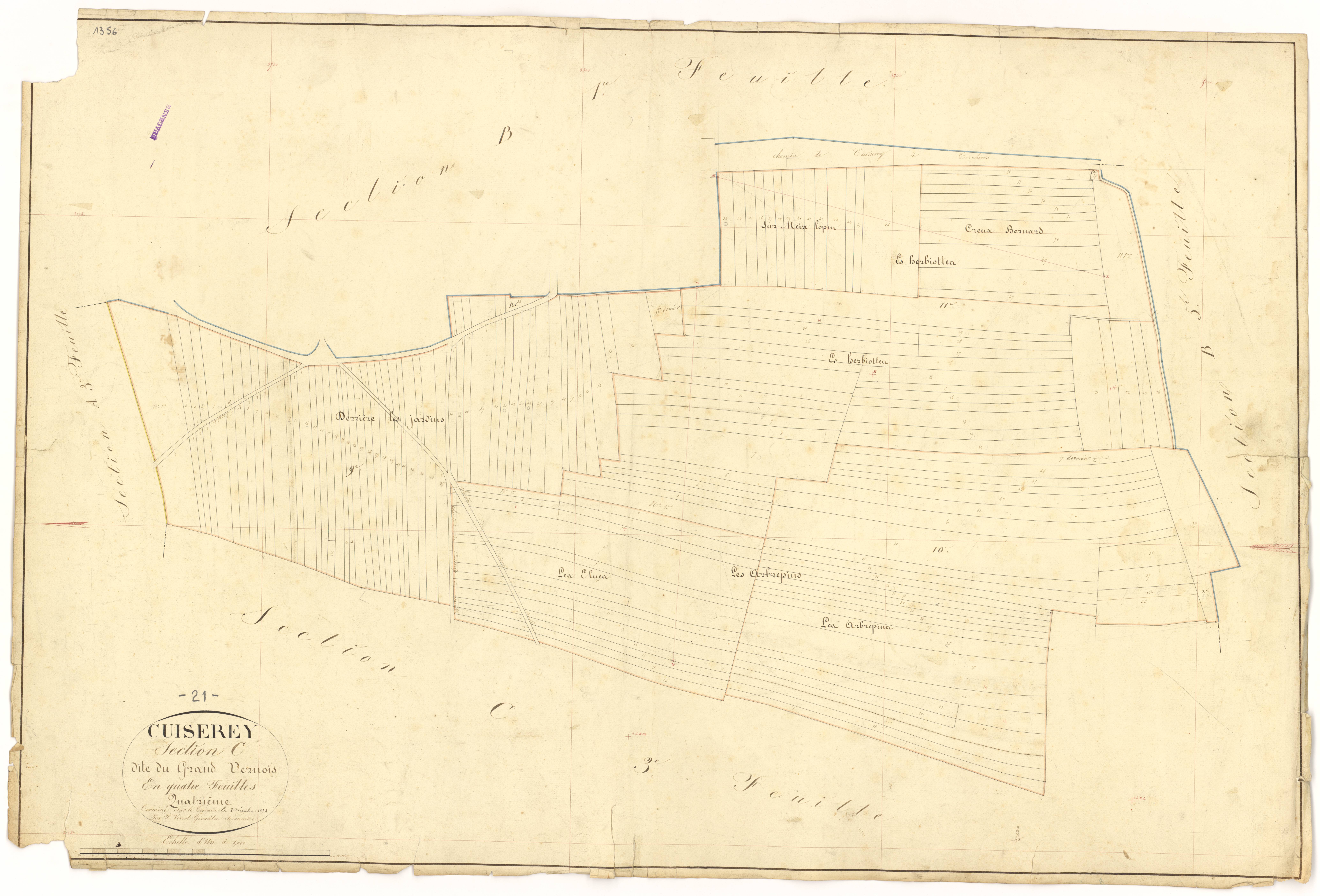 Cuiserey - Section C4 - 3 P PLAN 223/17