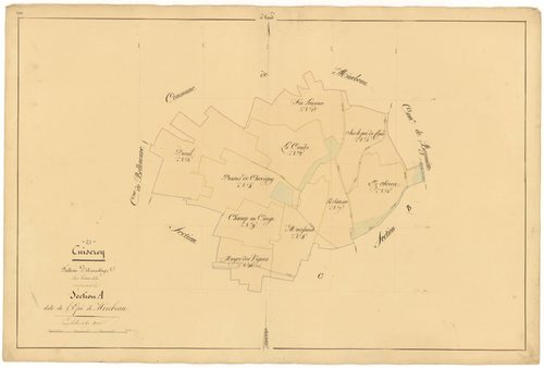 Cuiserey - Section A (tableau d'assemblage) - 3 P PLAN 223/2