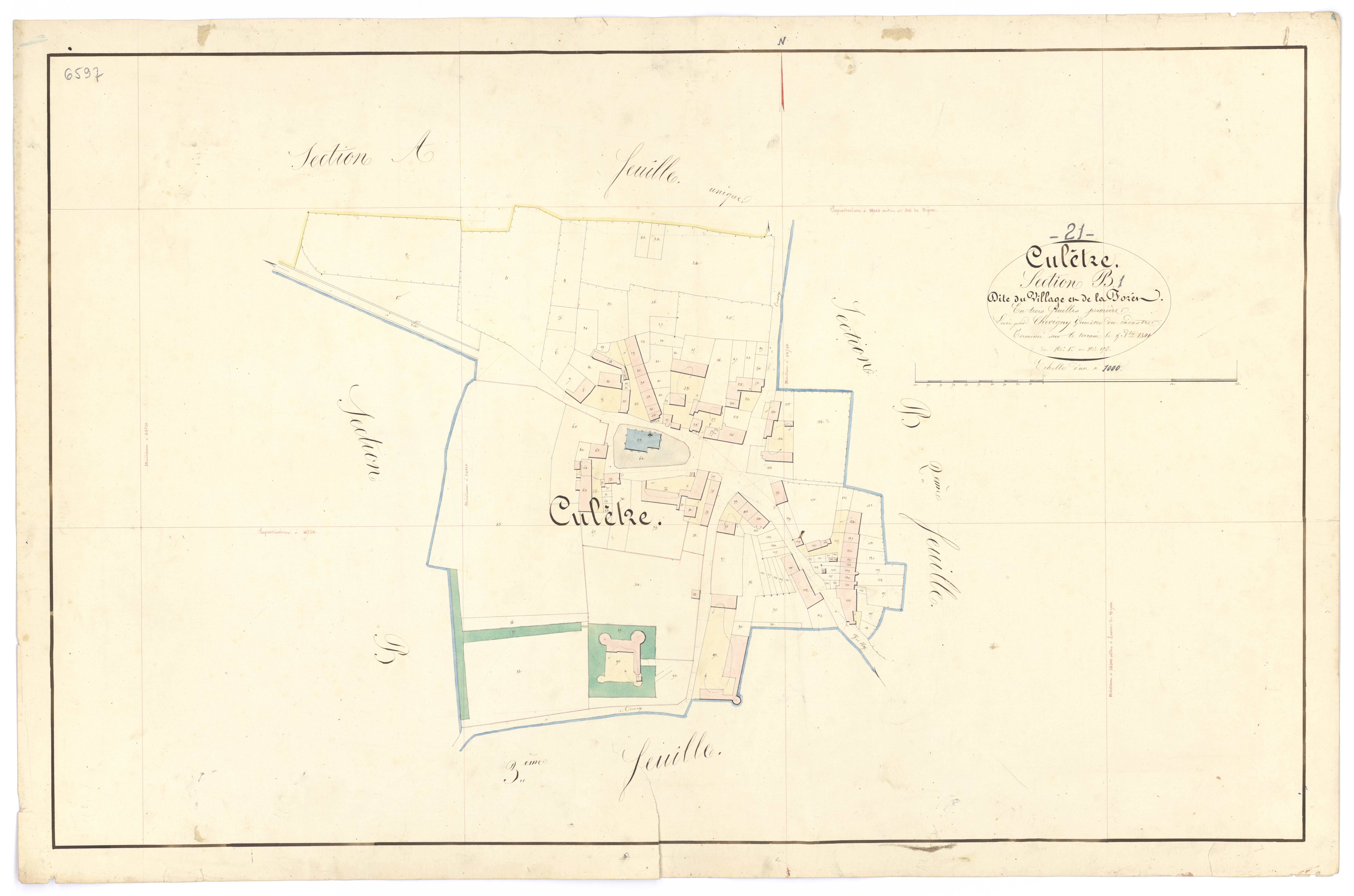 Culêtre - Section B1 - 3 P PLAN 224/3