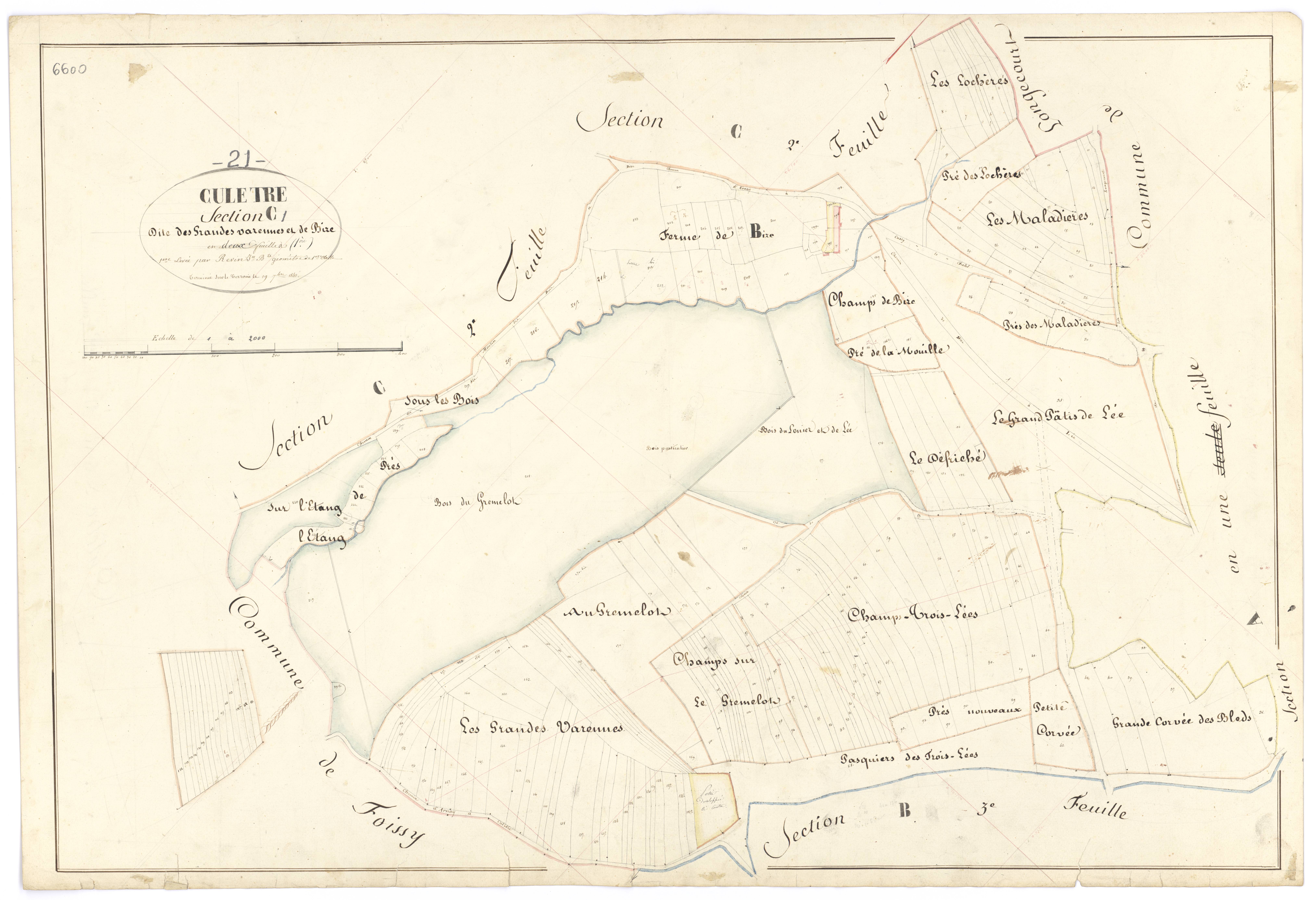 Culêtre - Section C1 - 3 P PLAN 224/6