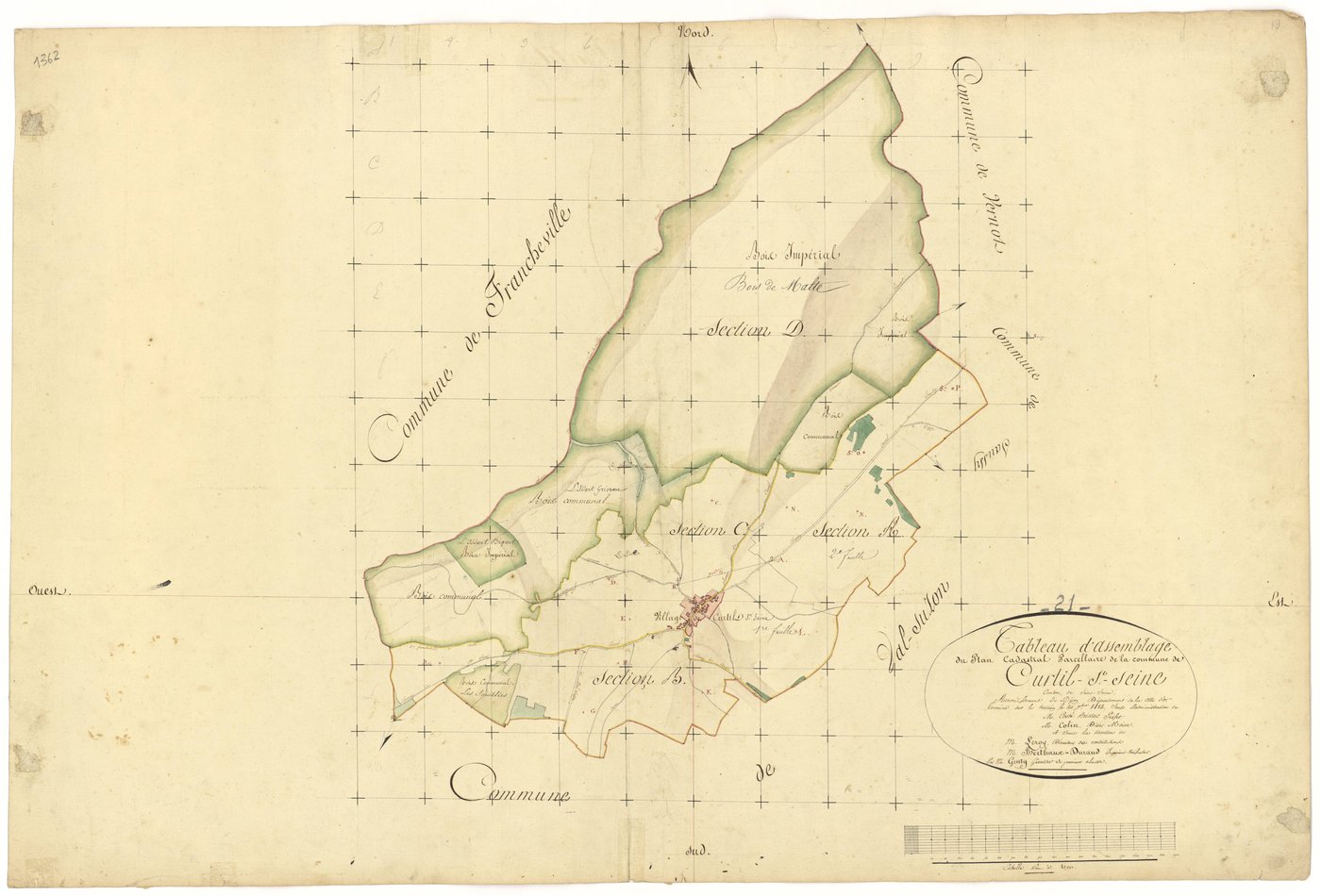 Curtil-Saint-Seine - Tableau d'assemblage - 3 P PLAN 226/1