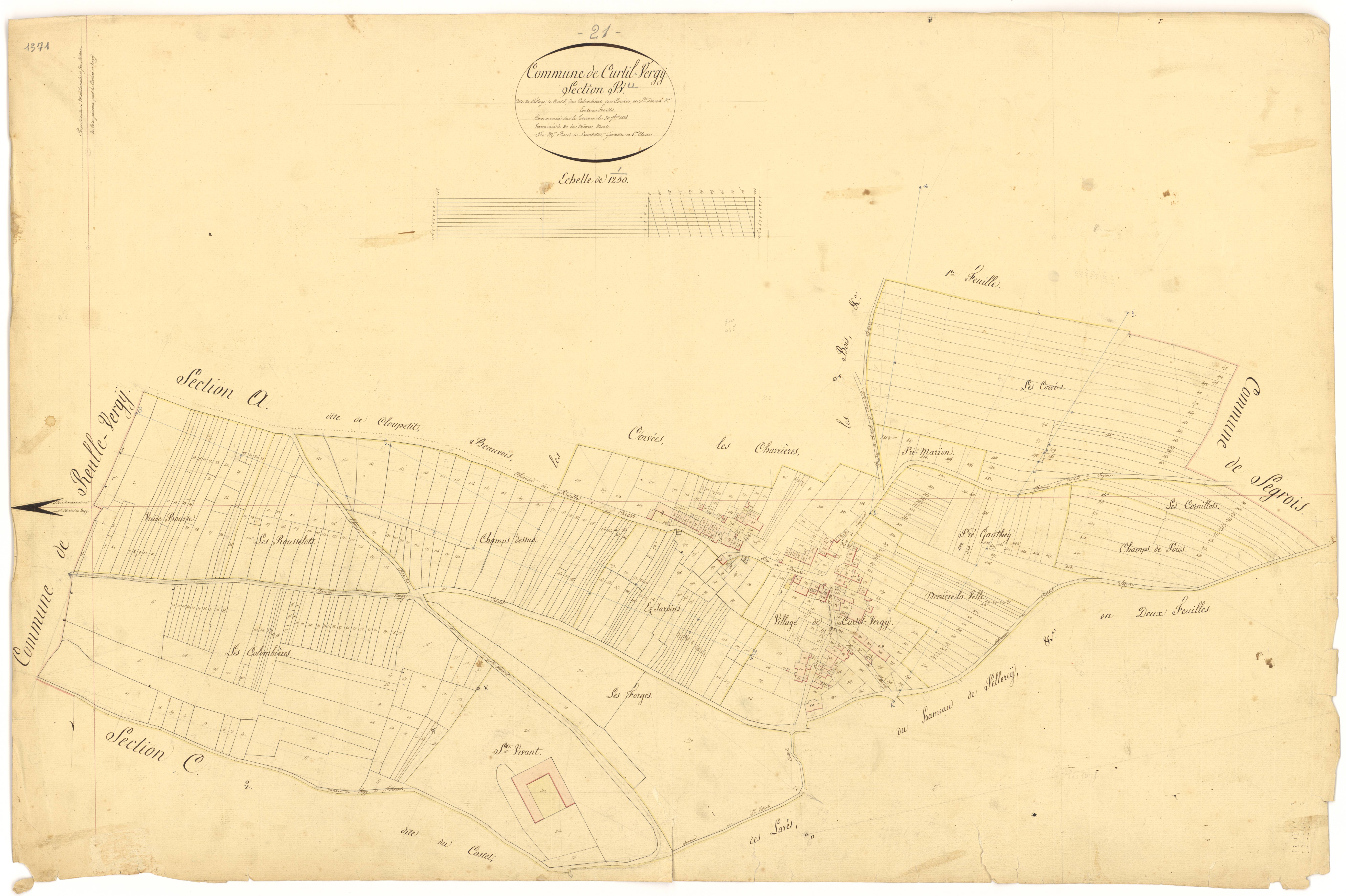 Curtil-Vergy - Section B - 3 P PLAN 227/4