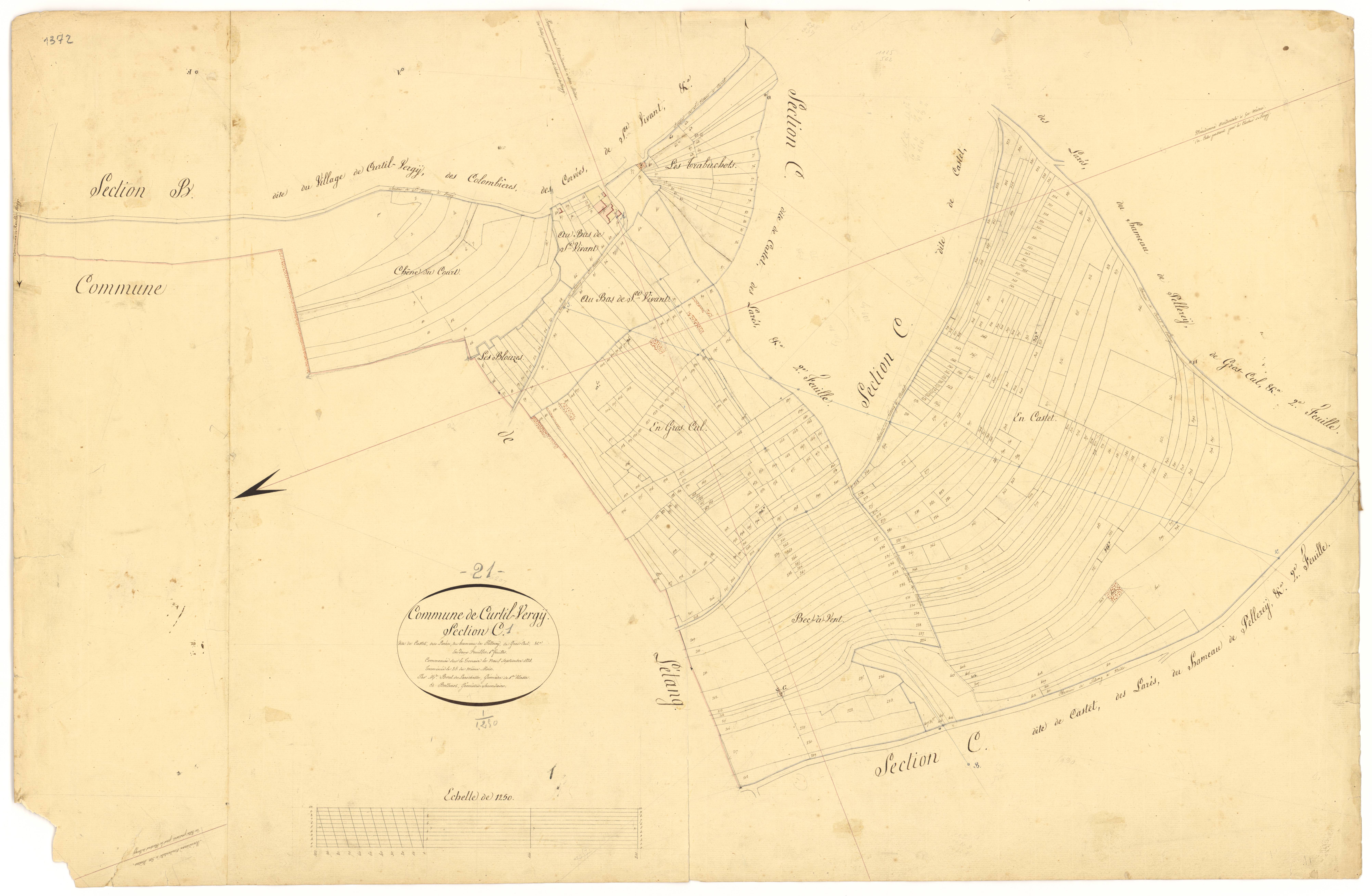 Curtil-Vergy - Section C1 - 3 P PLAN 227/5