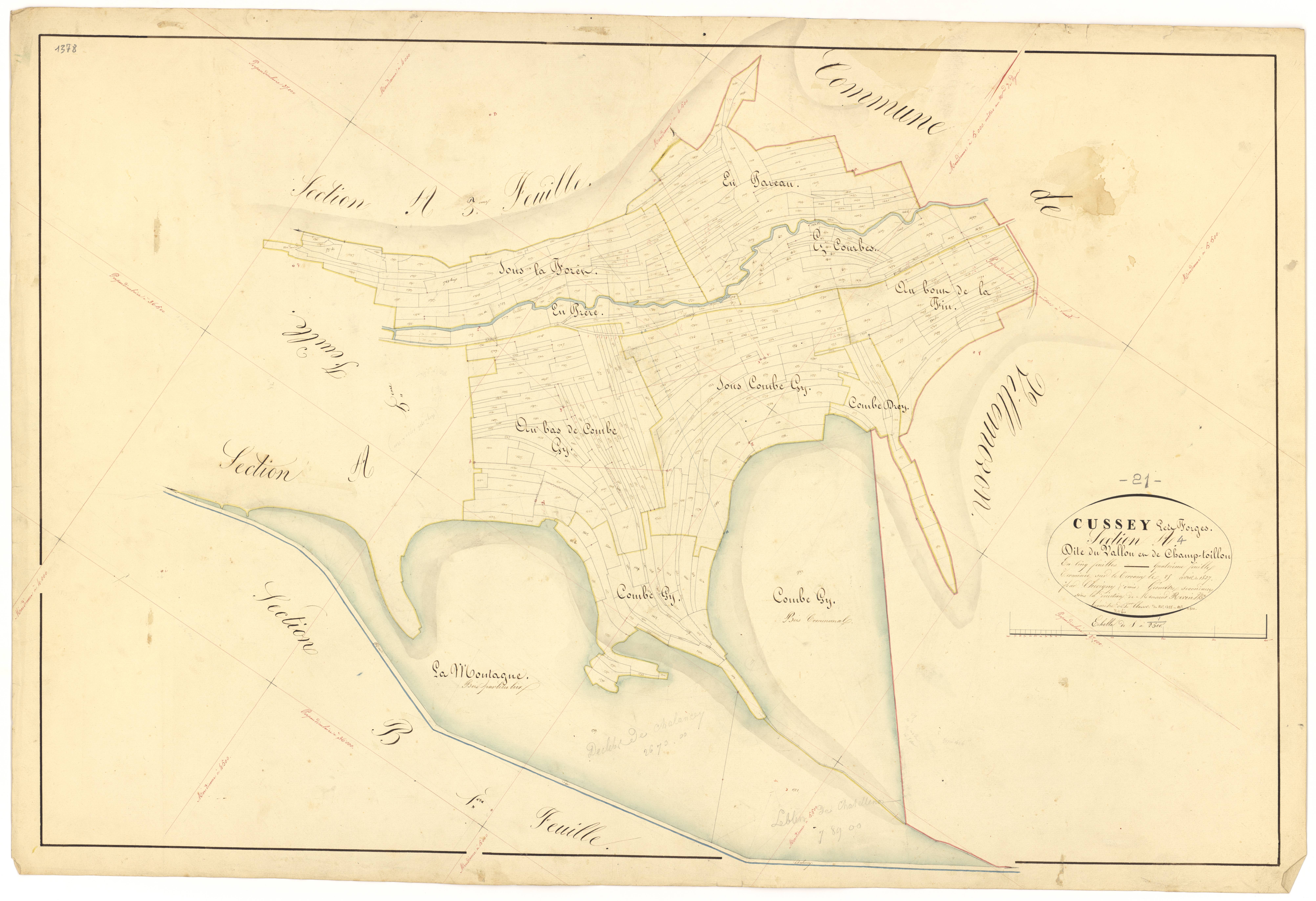 Cussey-les-Forges - Section A4 - 3 P PLAN 228/5