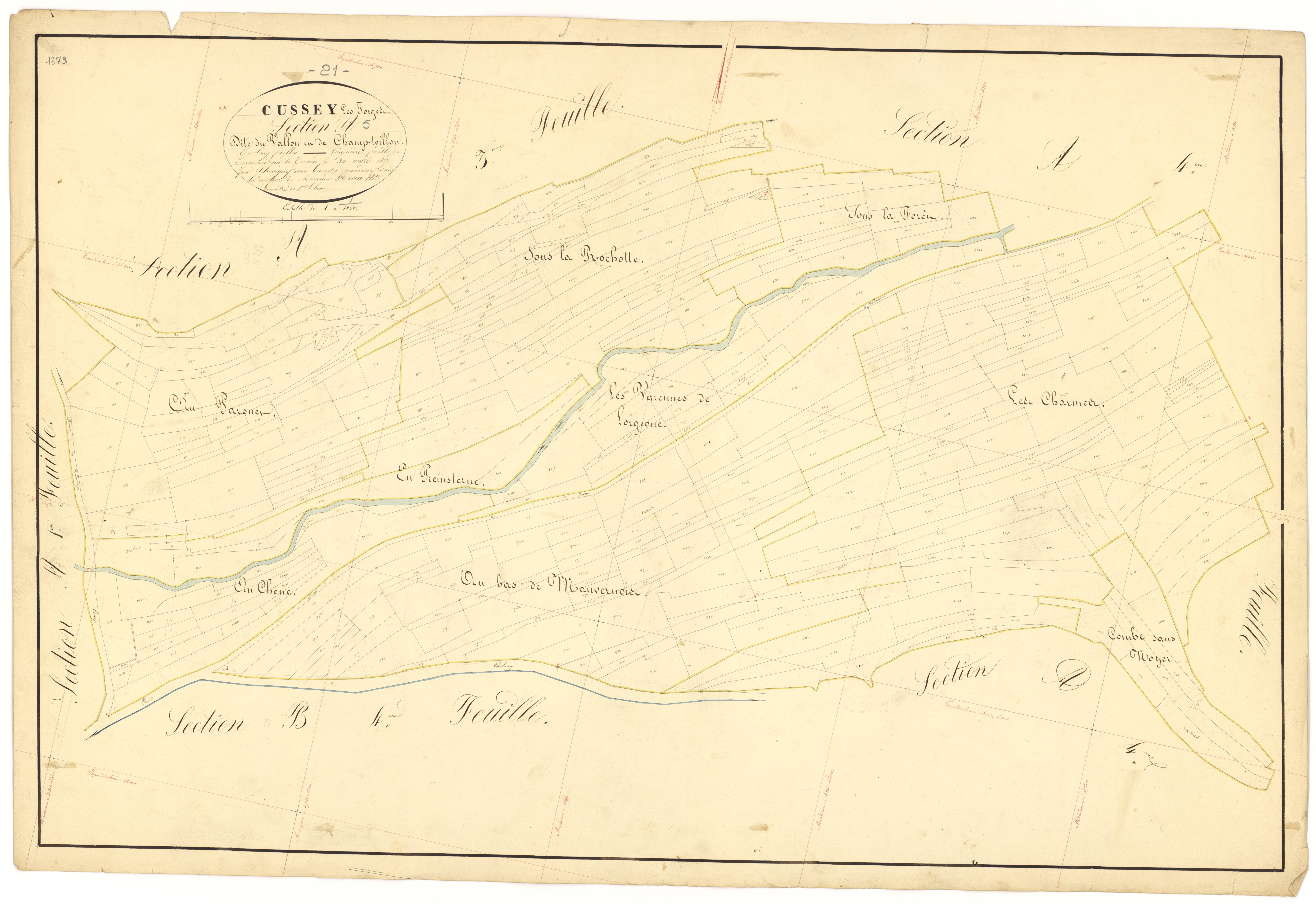 Cussey-les-Forges - Section A5 - 3 P PLAN 228/6