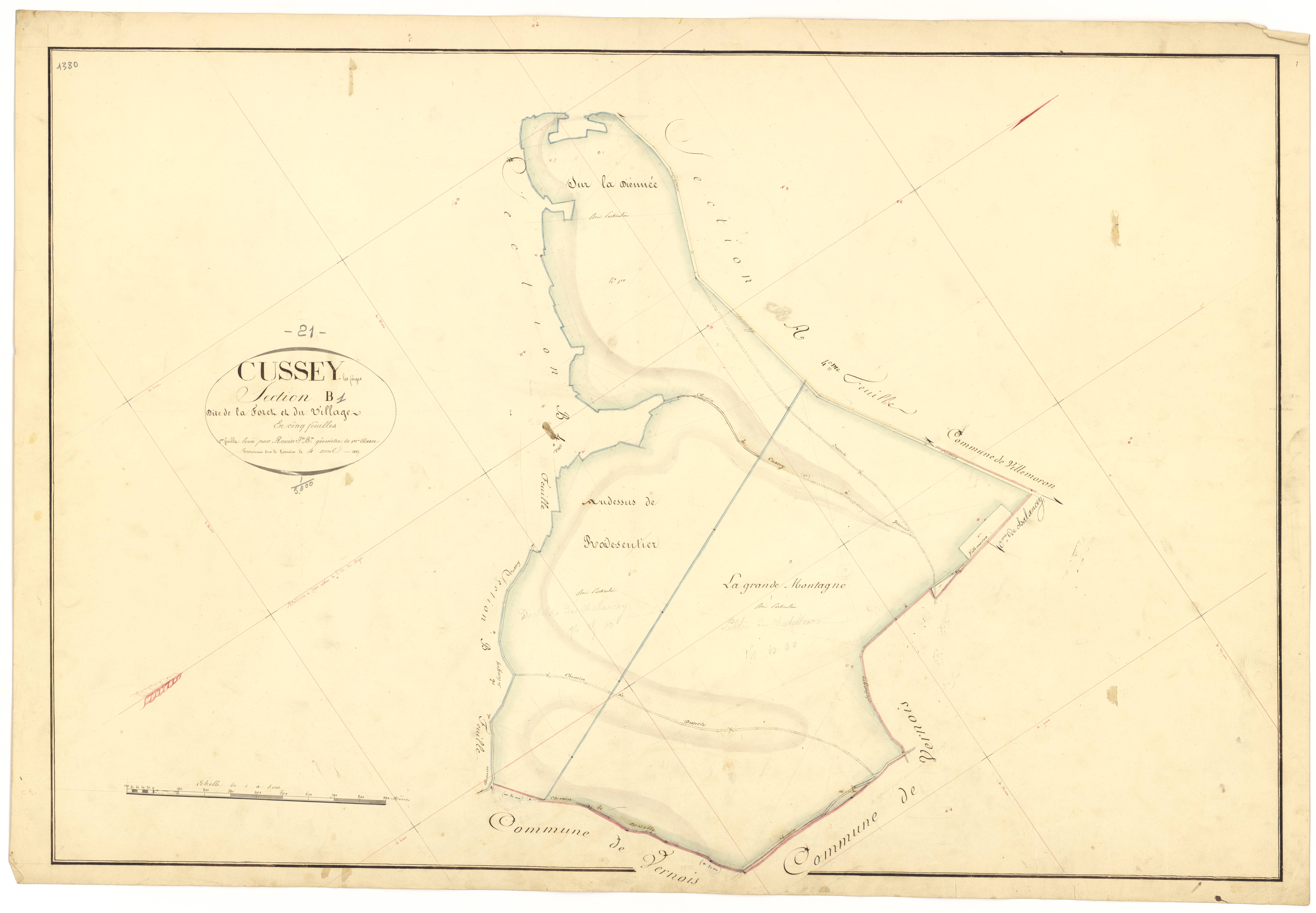 Cussey-les-Forges - Section B1 - 3 P PLAN 228/7