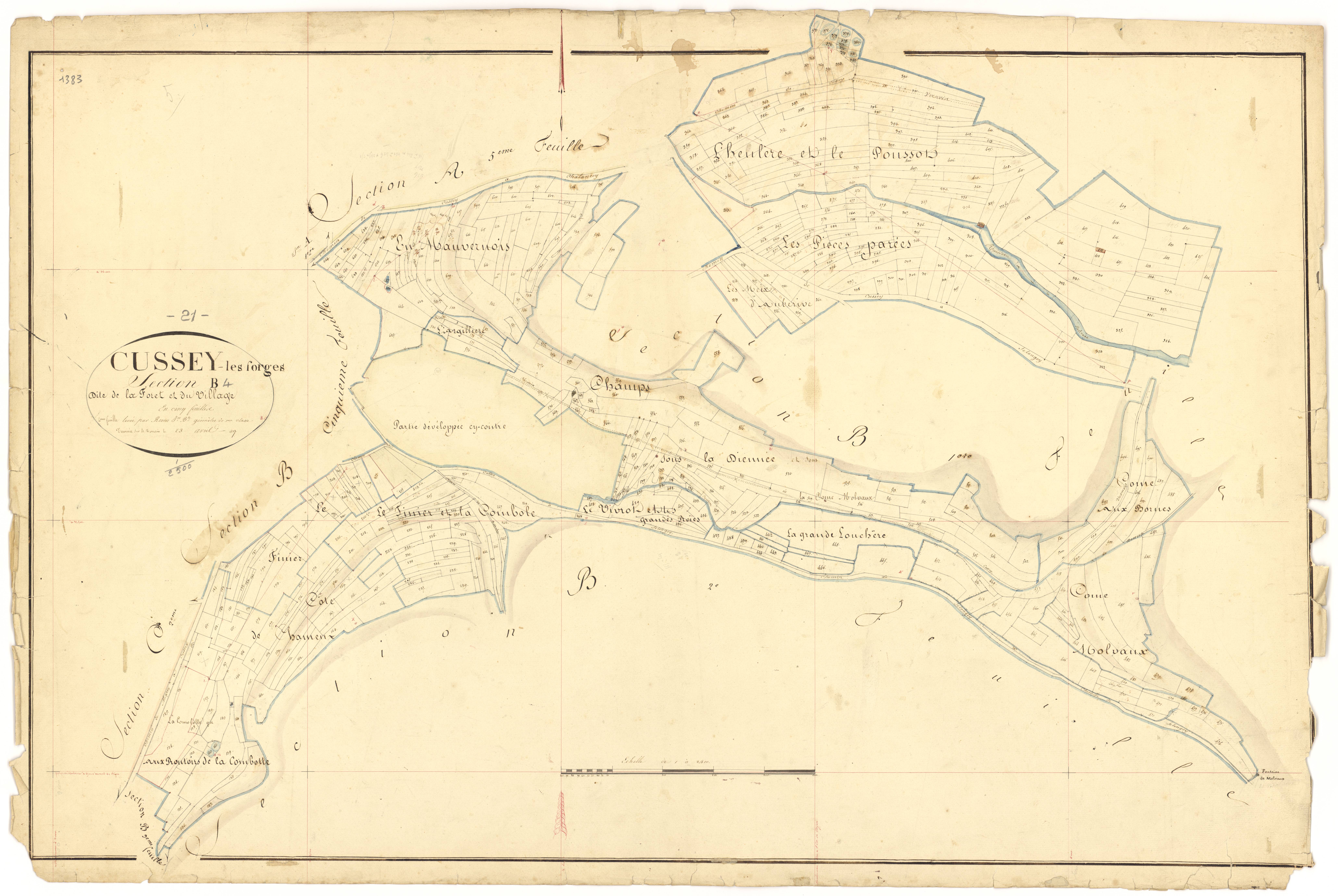 Cussey-les-Forges - Section B4 - 3 P PLAN 228/10