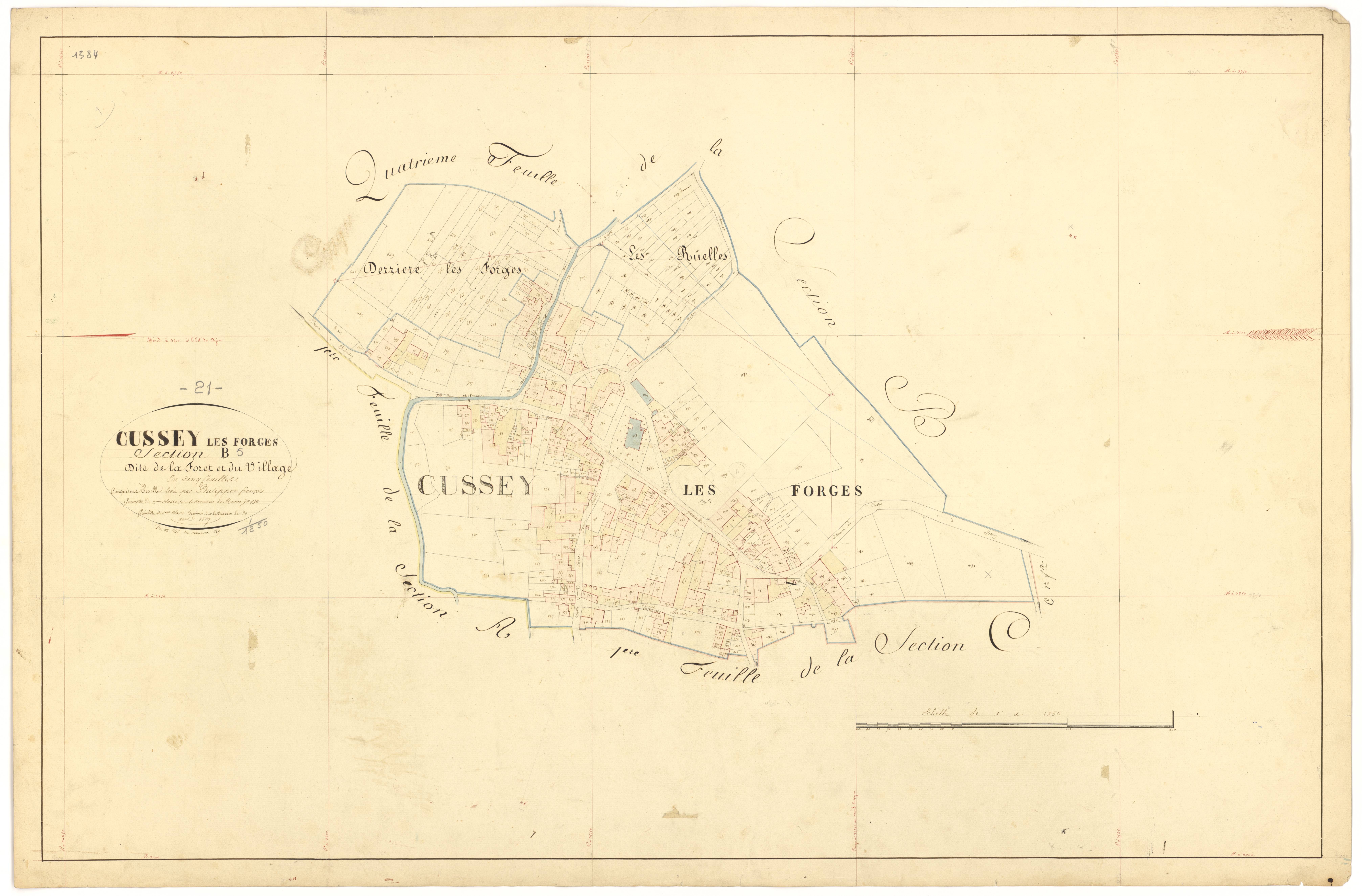 Cussey-les-Forges - Section B5 - 3 P PLAN 228/11