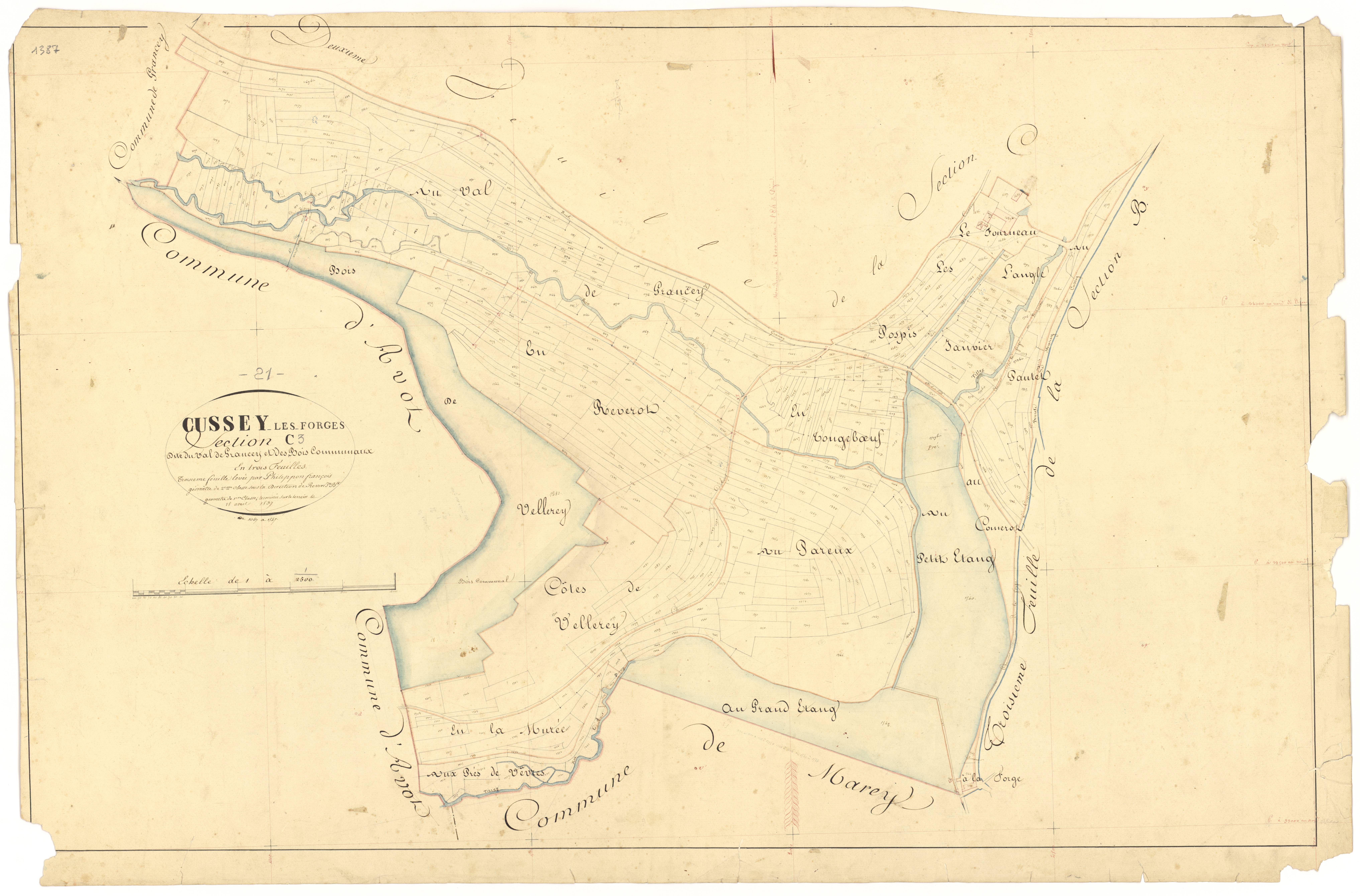 Cussey-les-Forges - Section C3 - 3 P PLAN 228/14