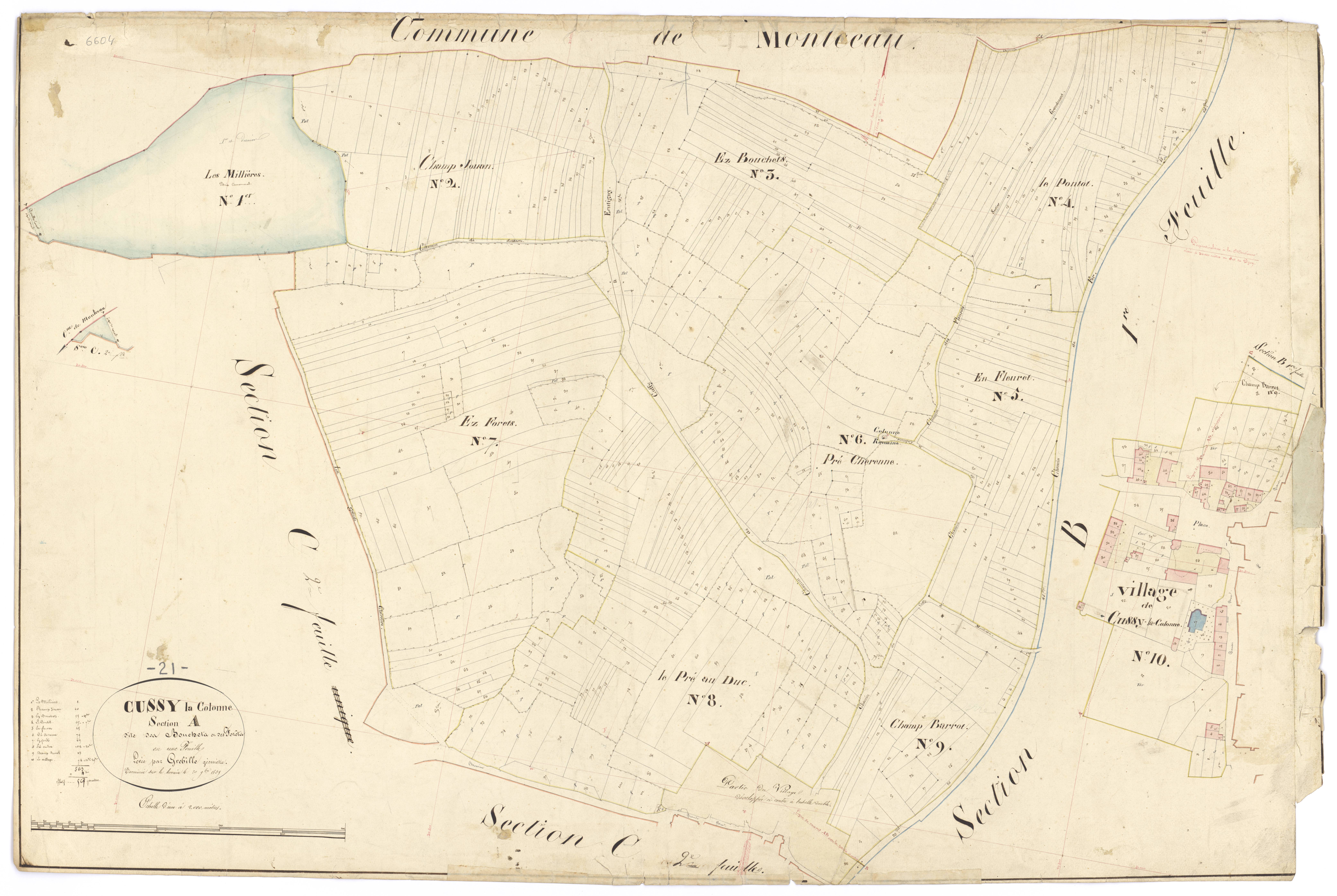 Cussy-la-Colonne - Section A - 3 P PLAN 229/3