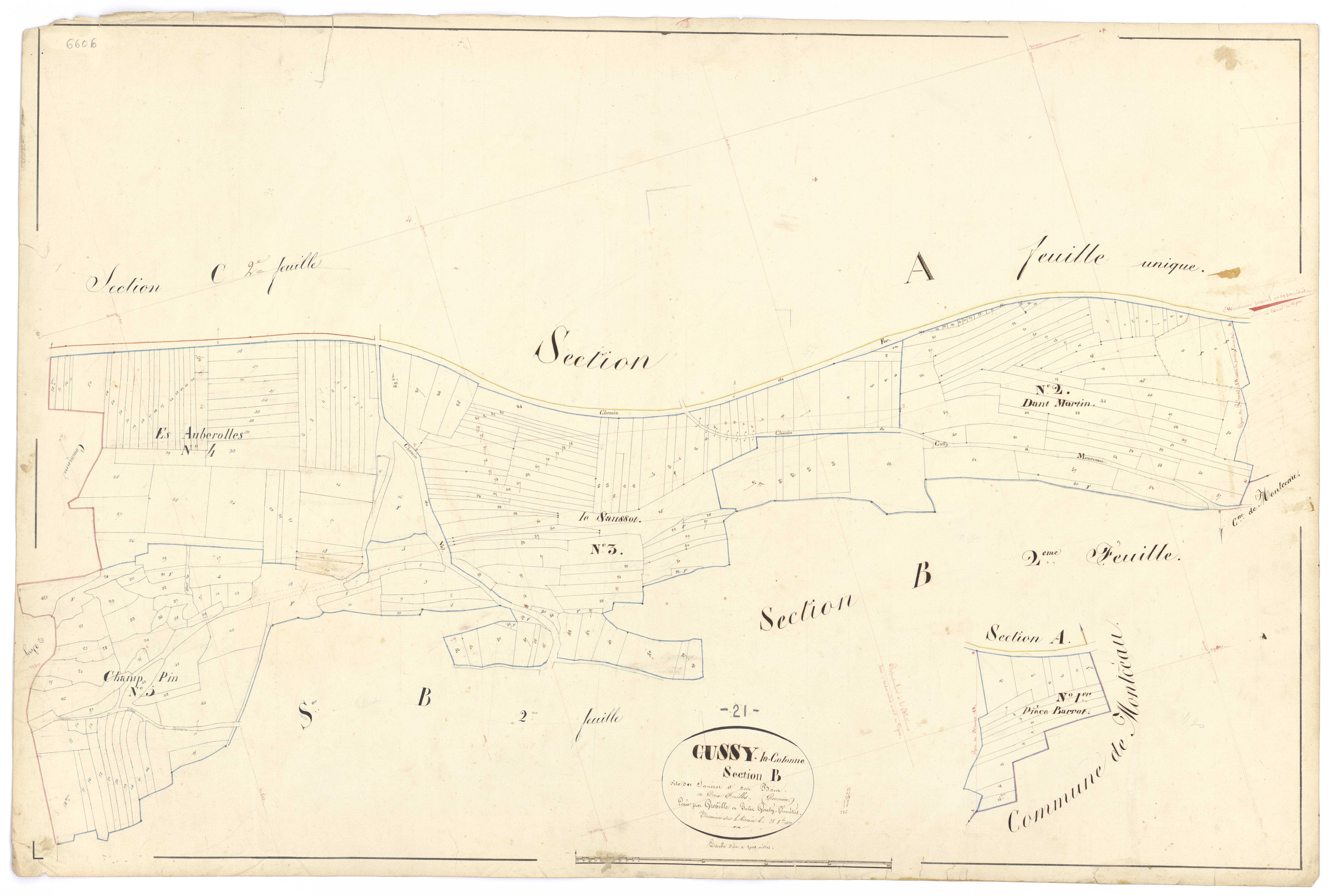 Cussy-la-Colonne - Section B1 - 3 P PLAN 229/5