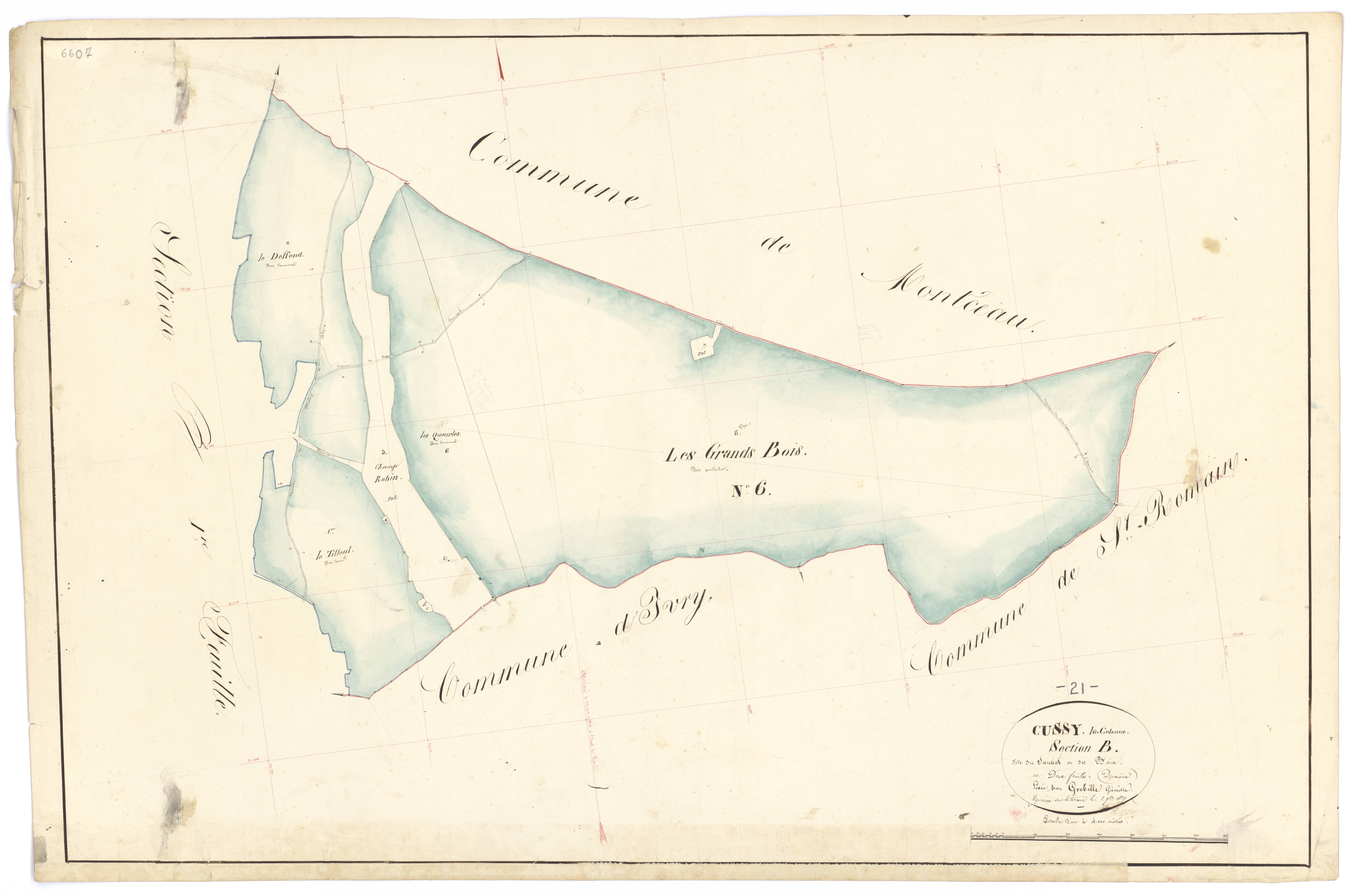 Cussy-la-Colonne - Section B2 - 3 P PLAN 229/6