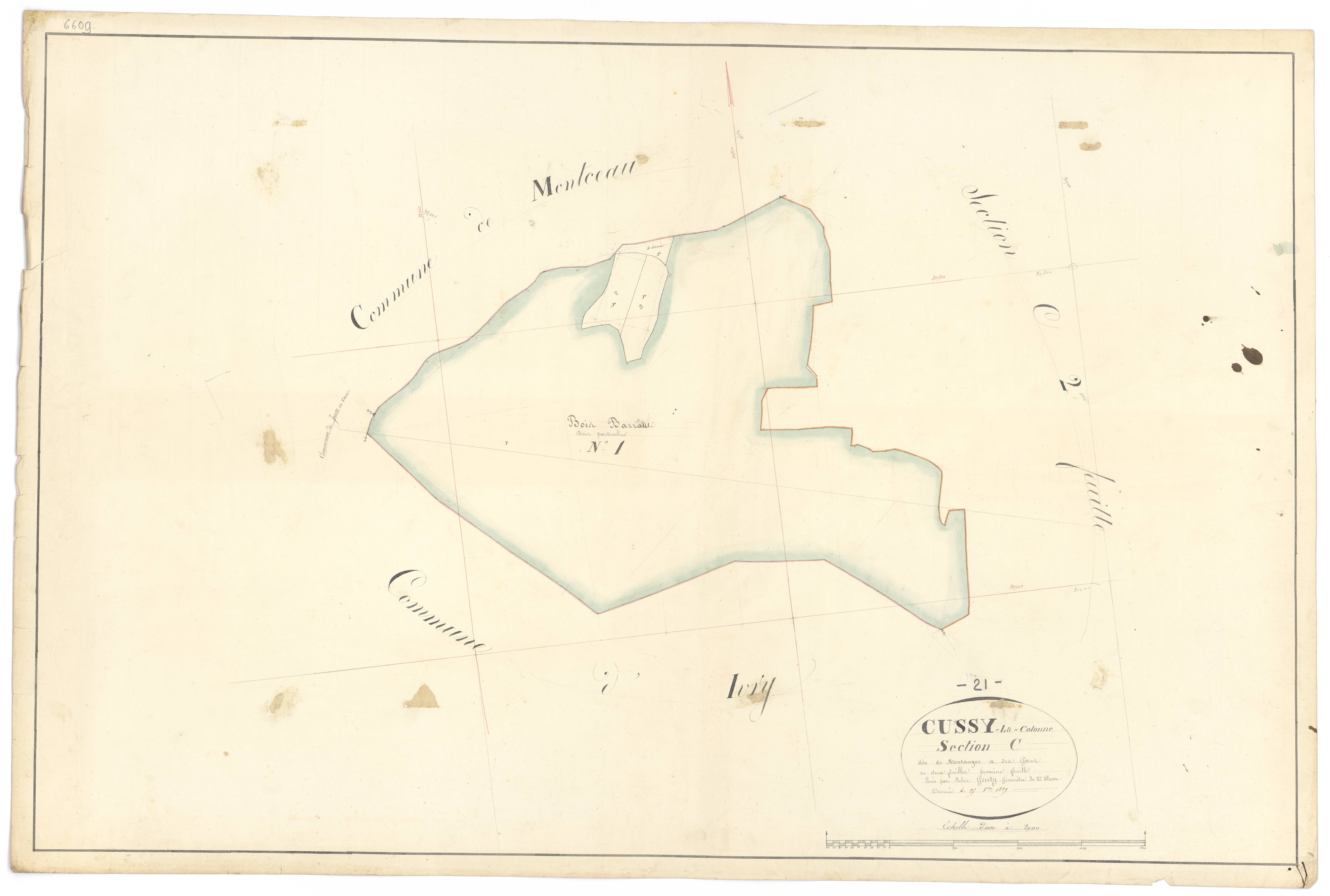 Cussy-la-Colonne - Section C1 - 3 P PLAN 229/8