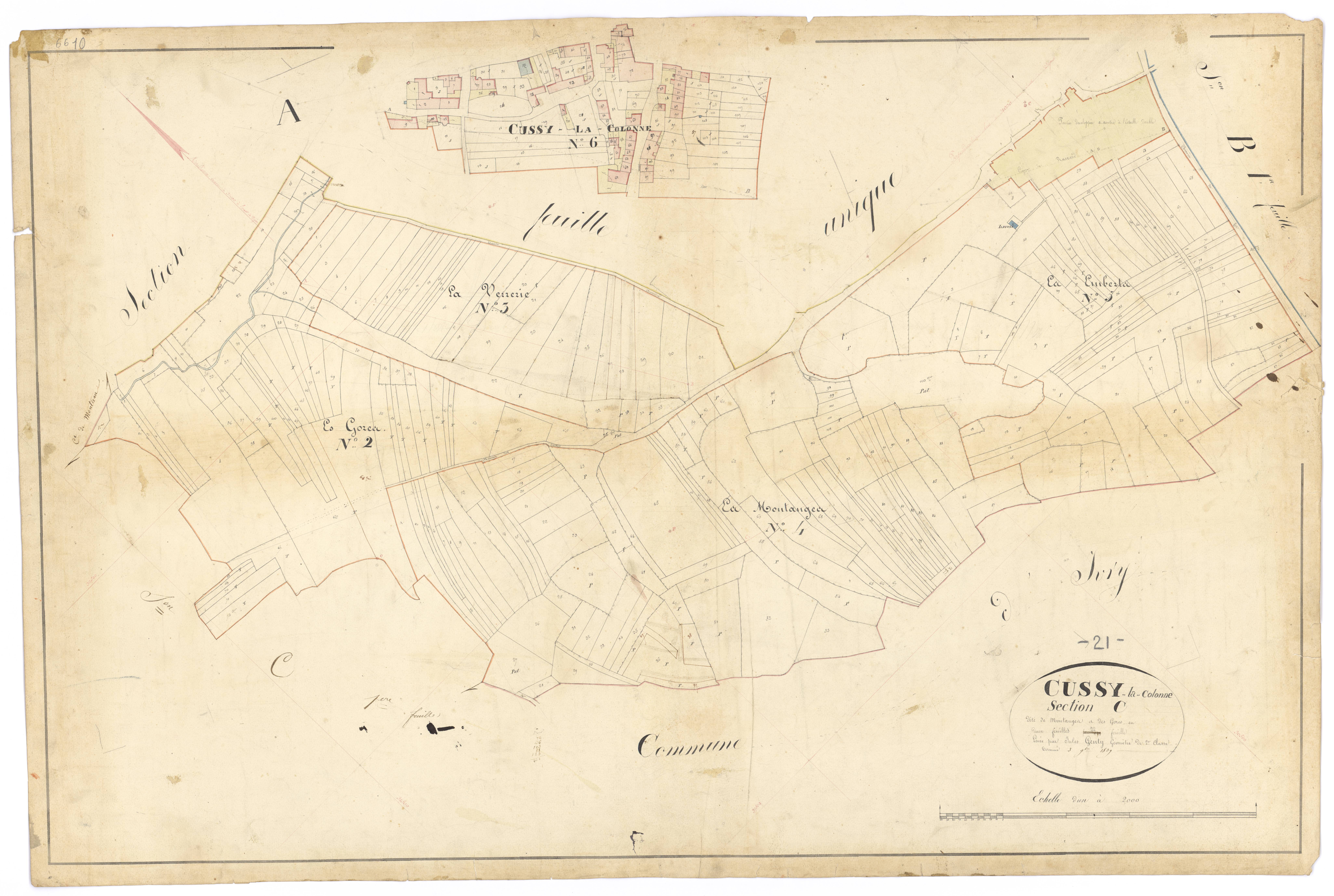 Cussy-la-Colonne - Section C2 - 3 P PLAN 229/9