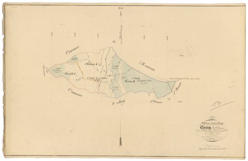 Cussy-la-Colonne - Tableau d'assemblage - 3 P PLAN 229/1