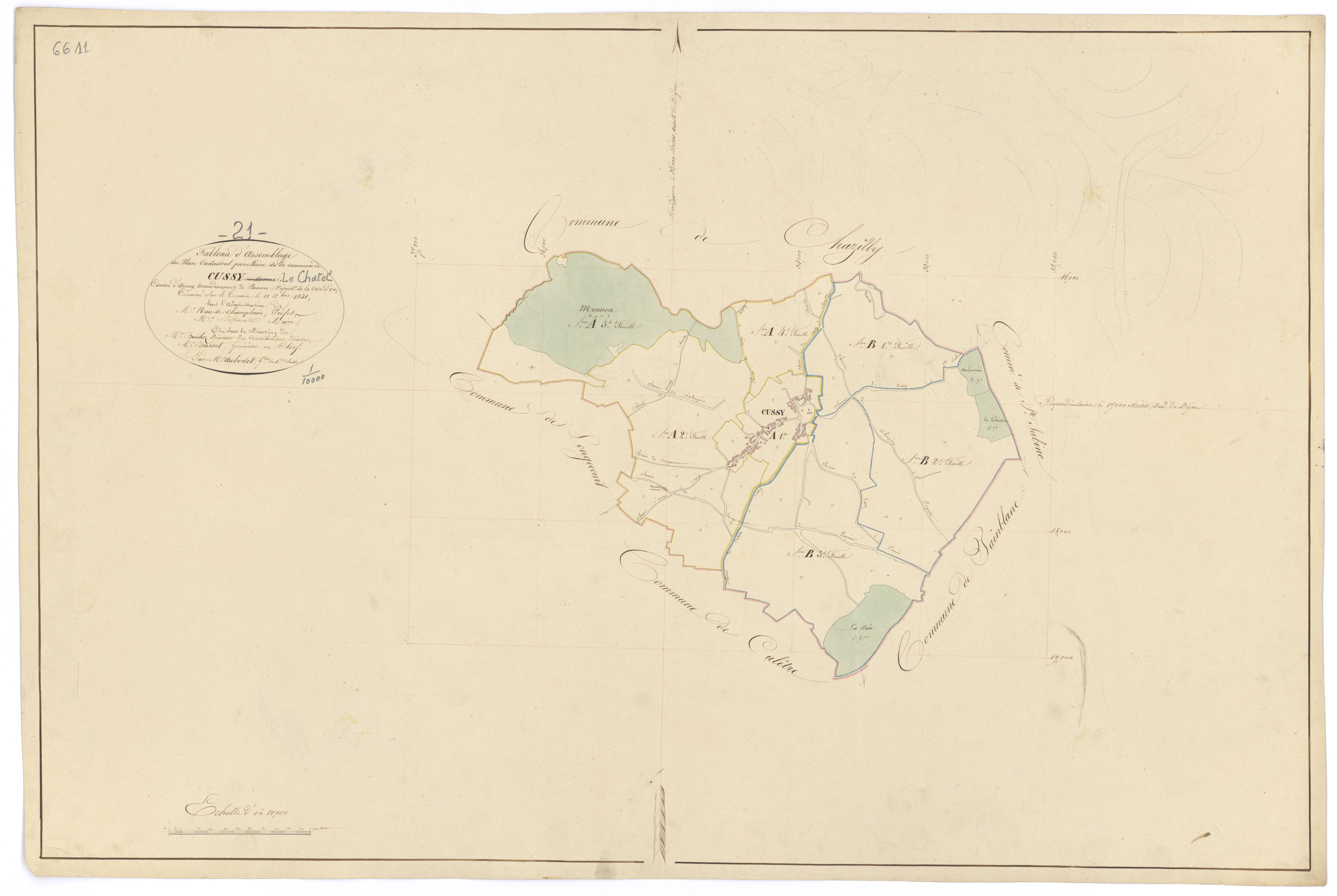 Cussy-le-Châtel - Tableau d'assemblage - 3 P PLAN 230/1