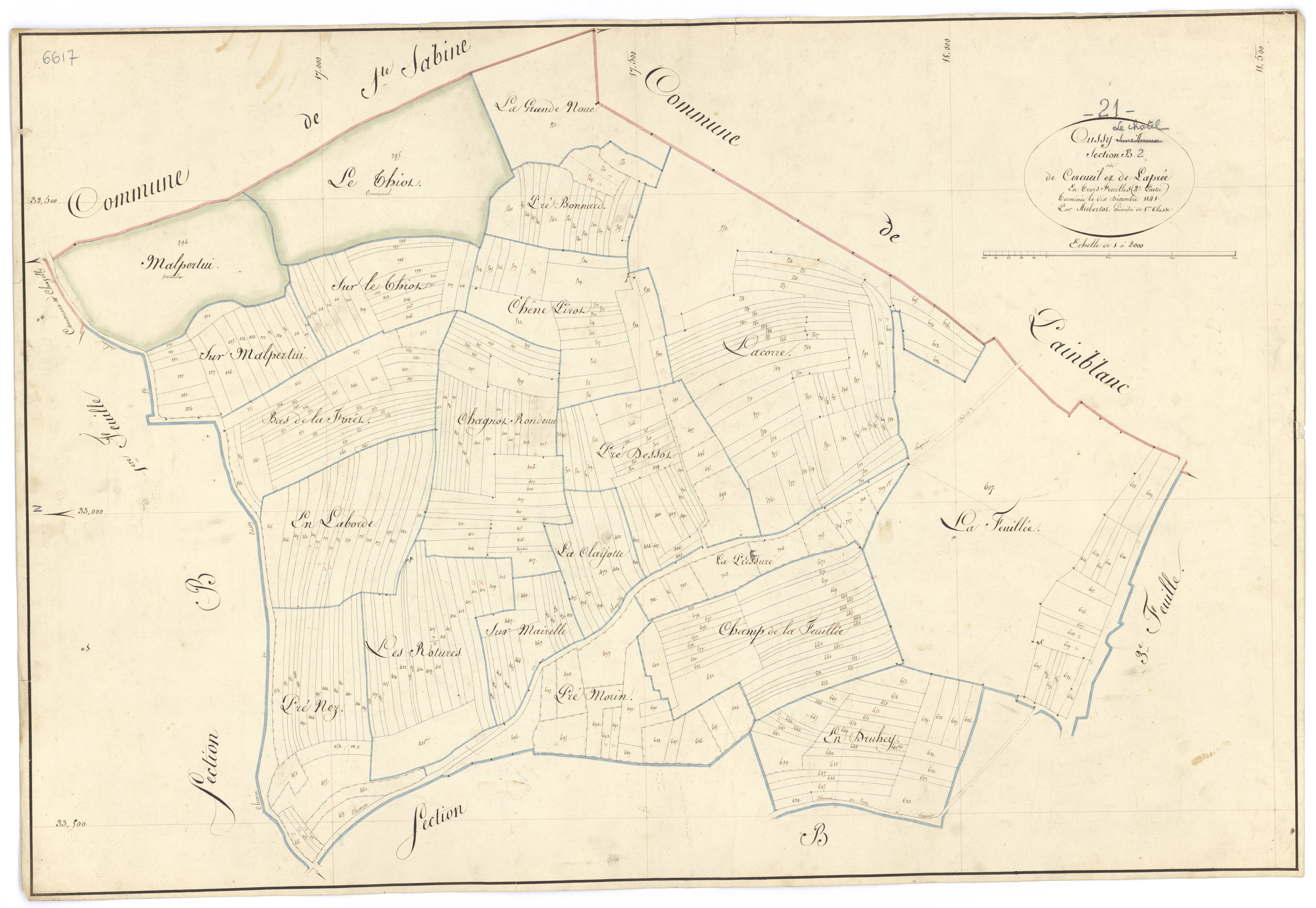 Cussy-le-Châtel - Section B2 - 3 P PLAN 230/7