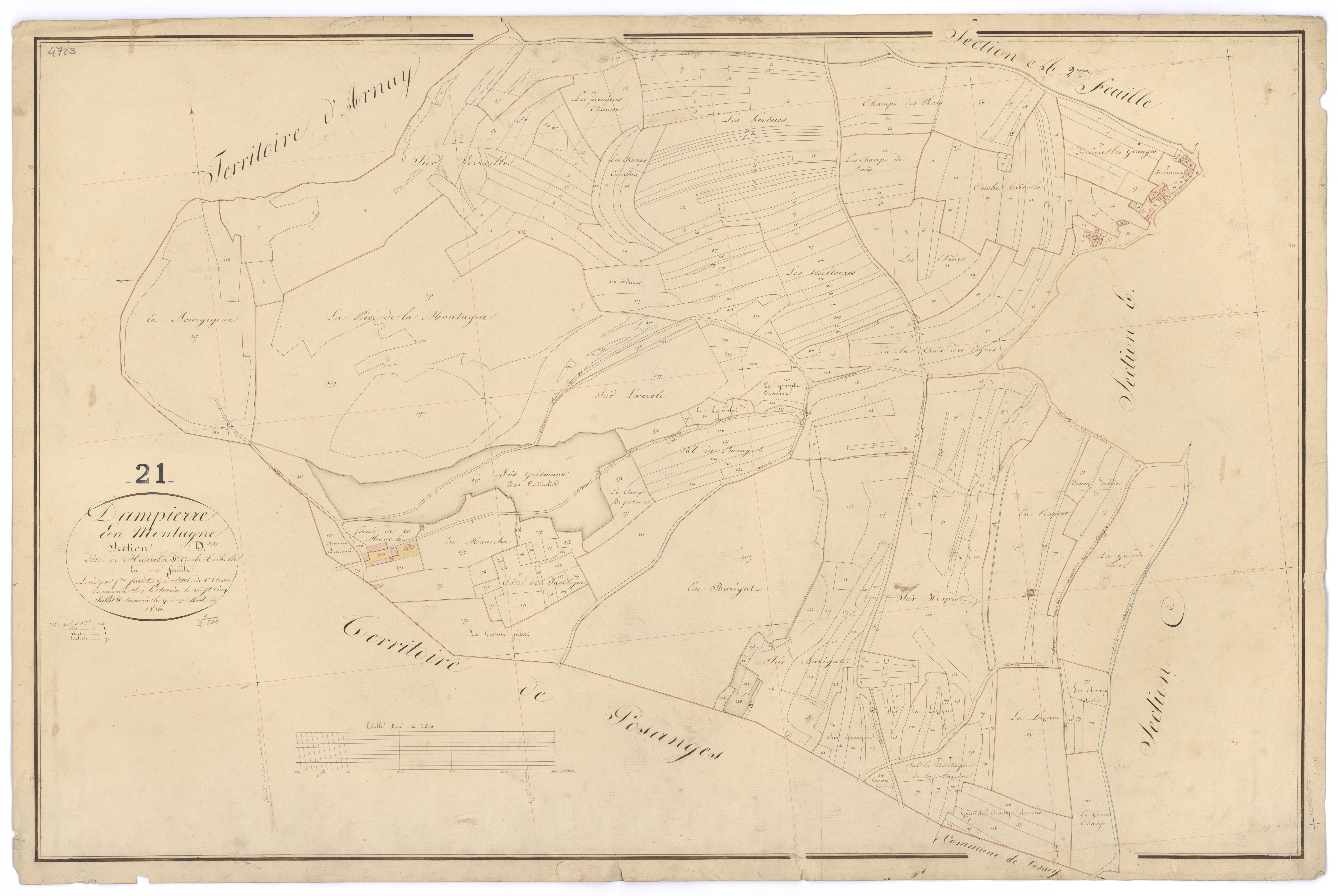 Dampierre-en-Montagne - Section D - 3 P PLAN 232/7