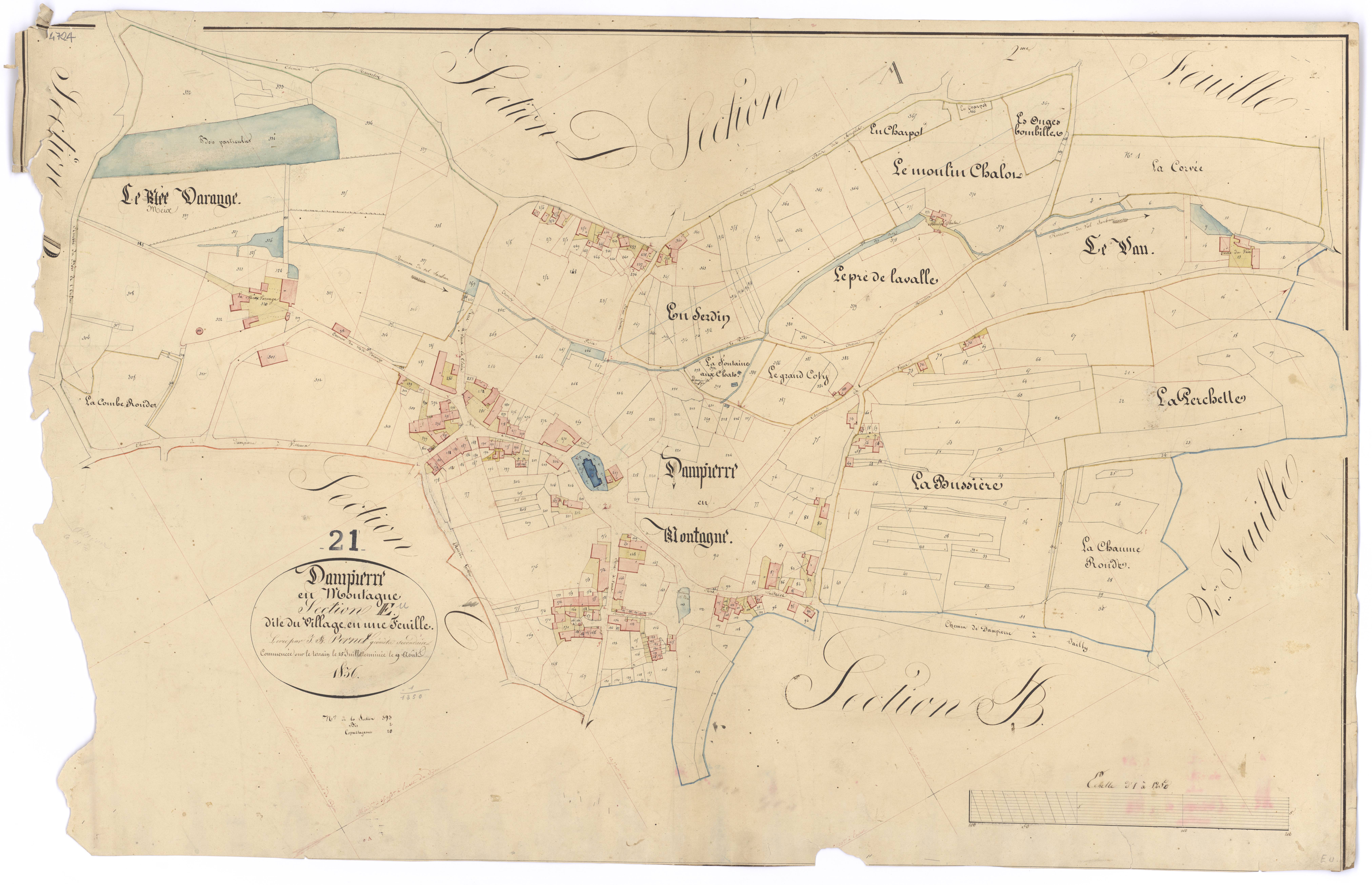 Dampierre-en-Montagne - Section E - 3 P PLAN 232/8