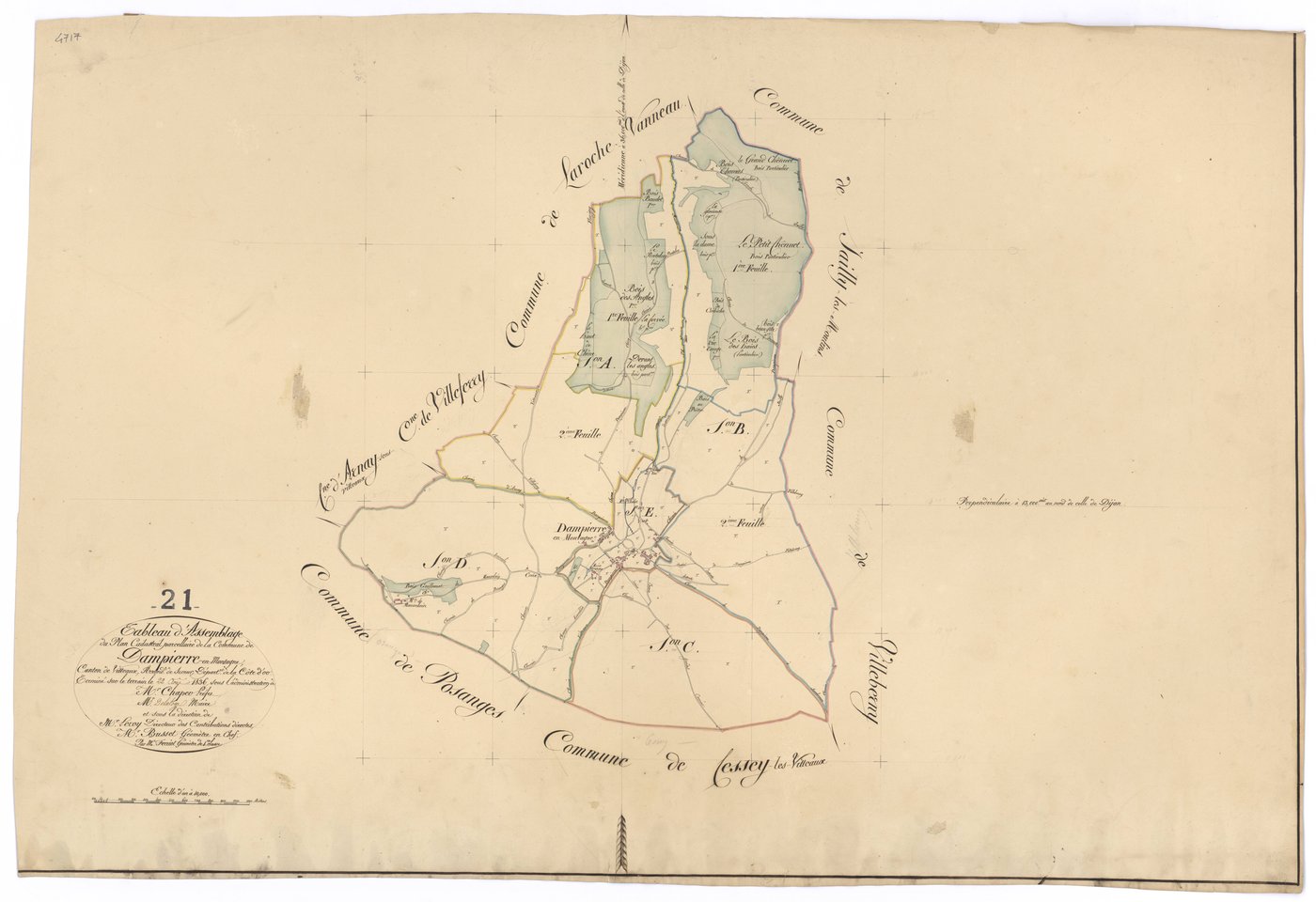 Dampierre-en-Montagne - Tableau d'assemblage - 3 P PLAN 232/1