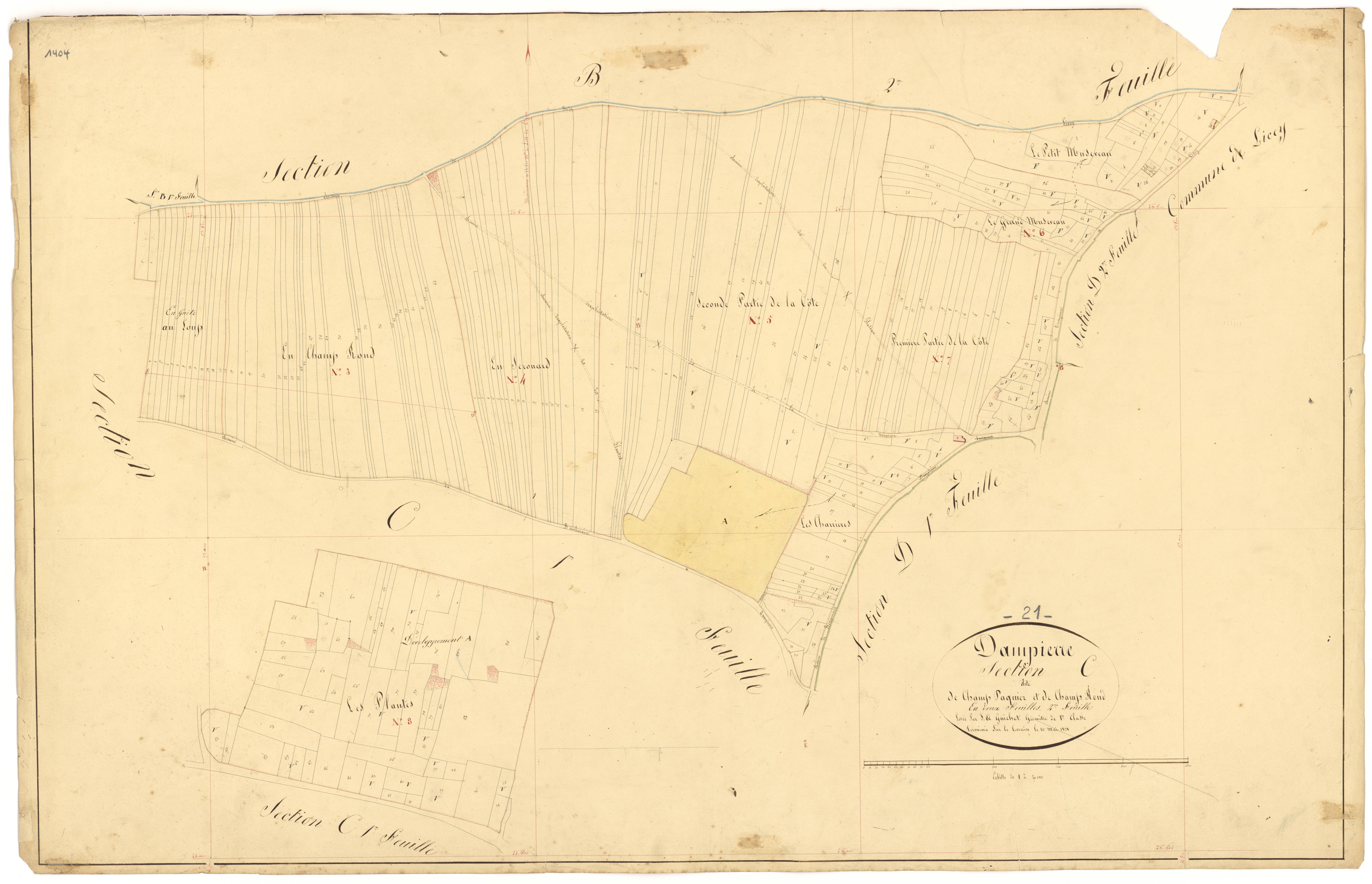 Dampierre-et-Flée - Section C2 - 3 P PLAN 233/10
