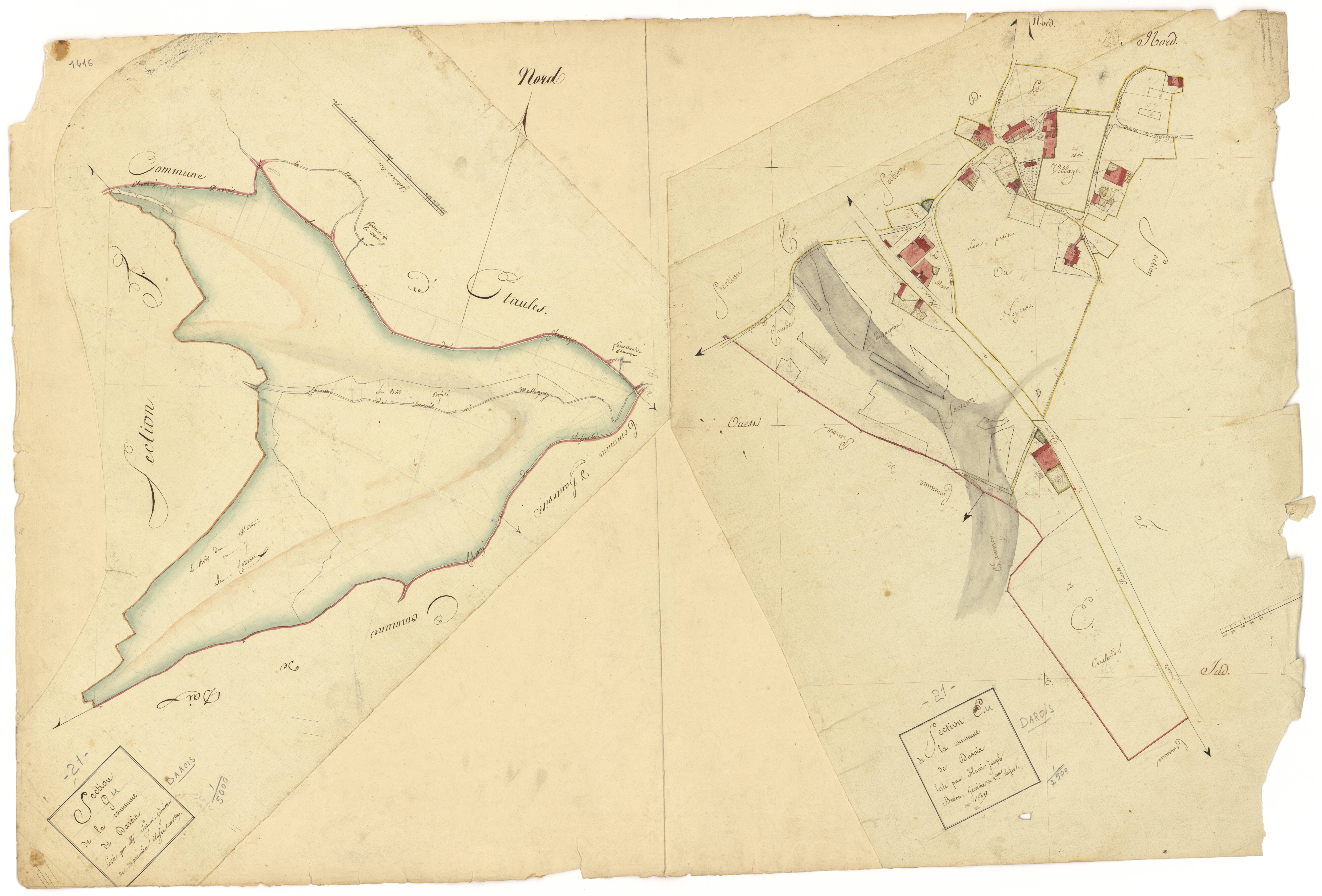 Darois - Sections E et G - 3 P PLAN 235/5