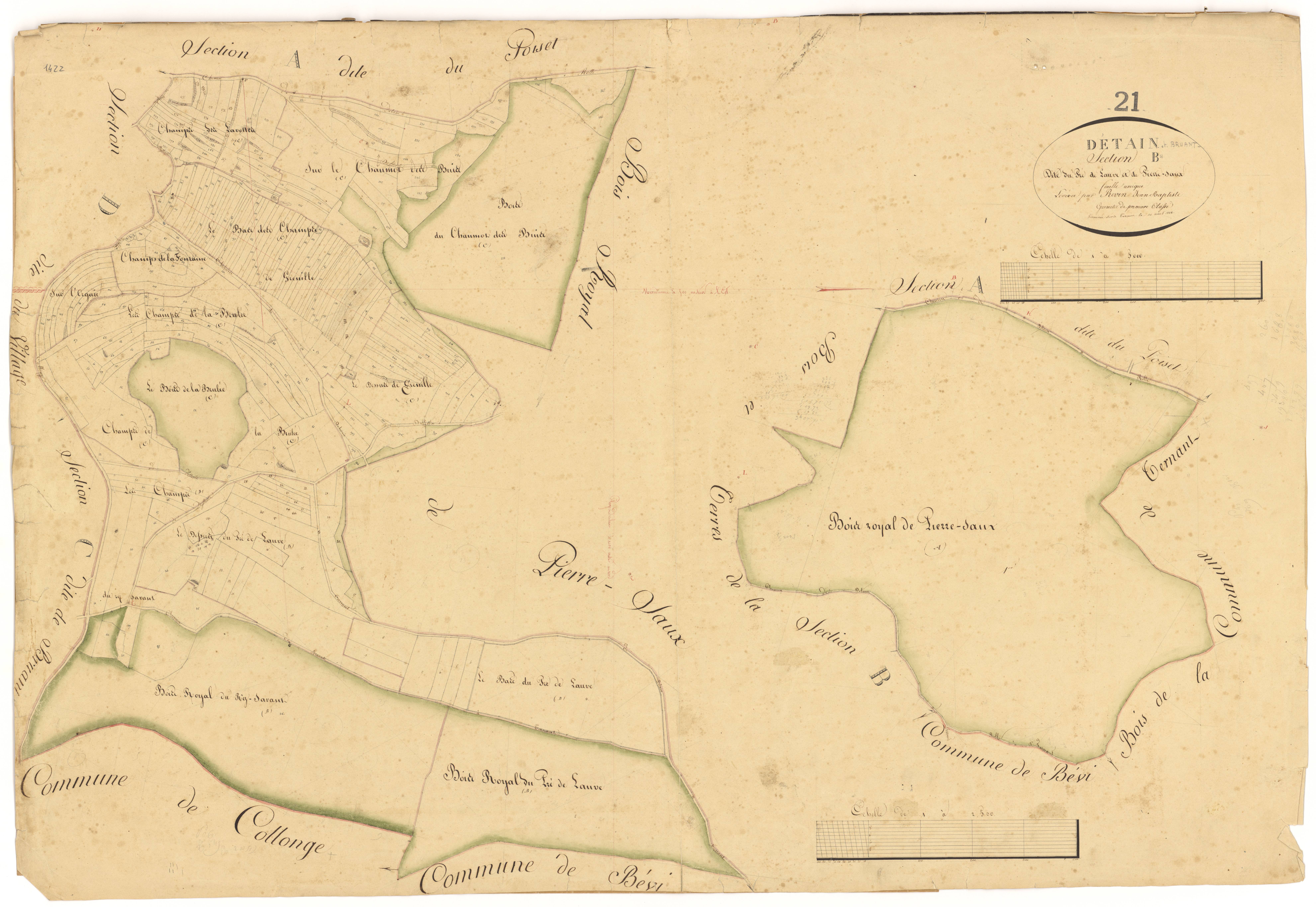 Détain-et-Bruant - Section B - 3 P PLAN 236/5