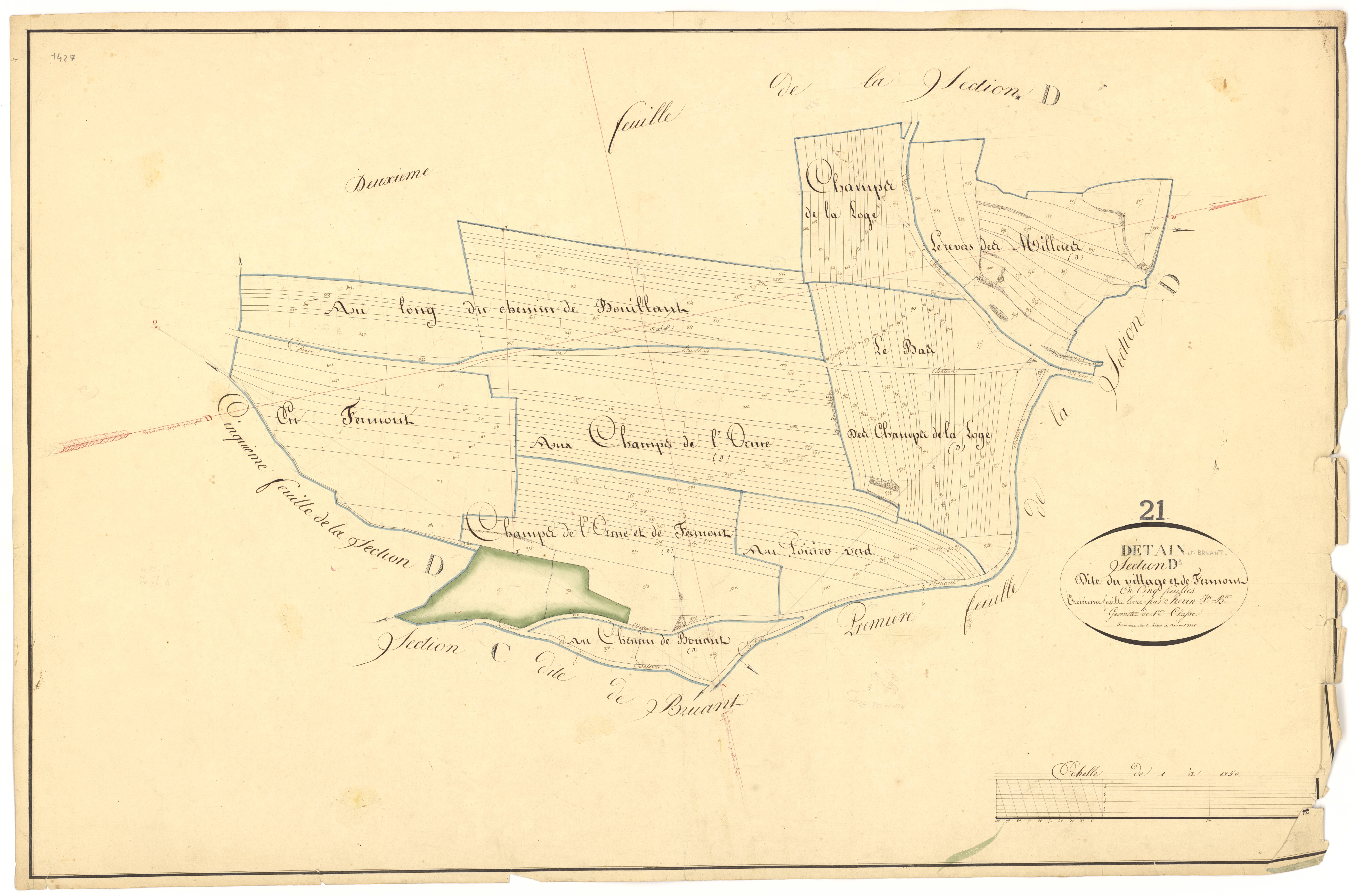 Détain-et-Bruant - Section D3 - 3 P PLAN 236/10