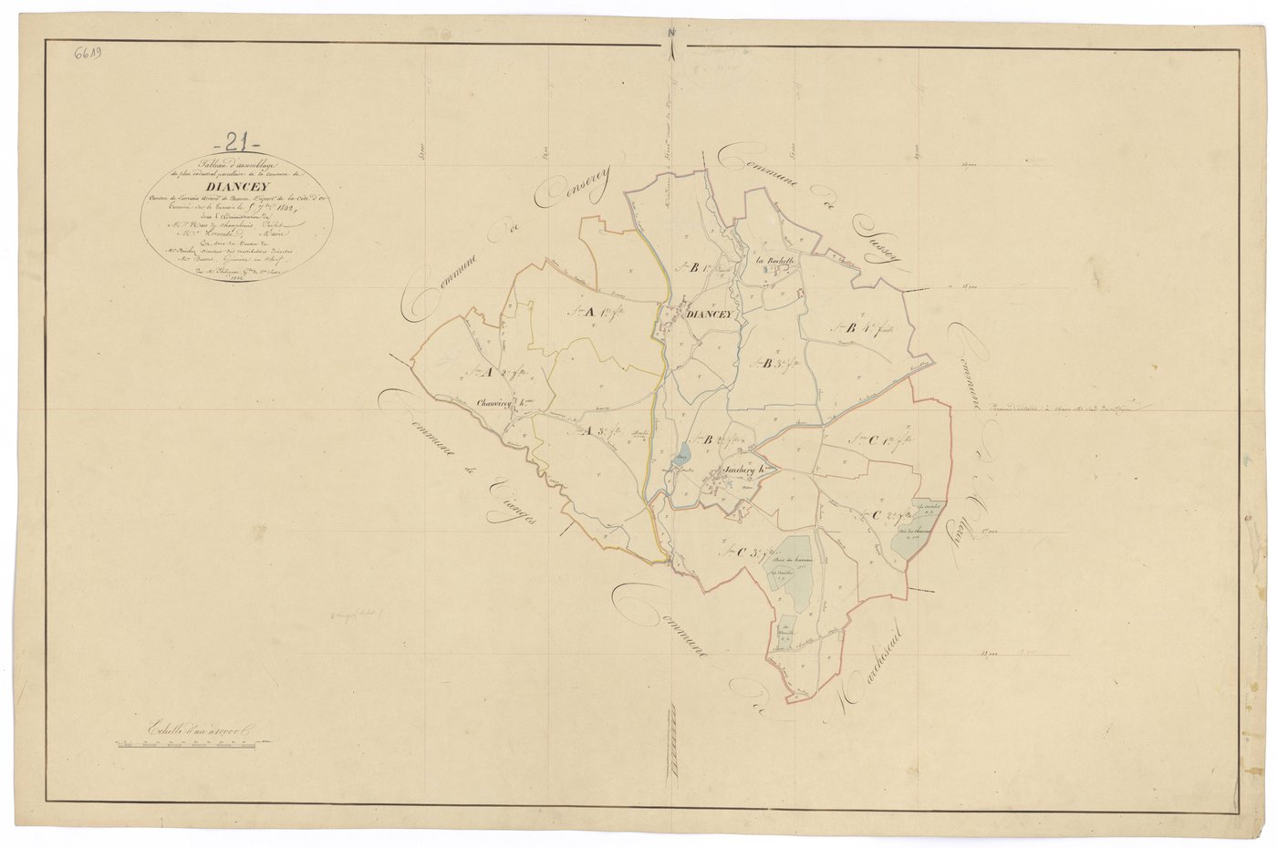 Diancey - Tableau d'assemblage - 3 P PLAN 237/1