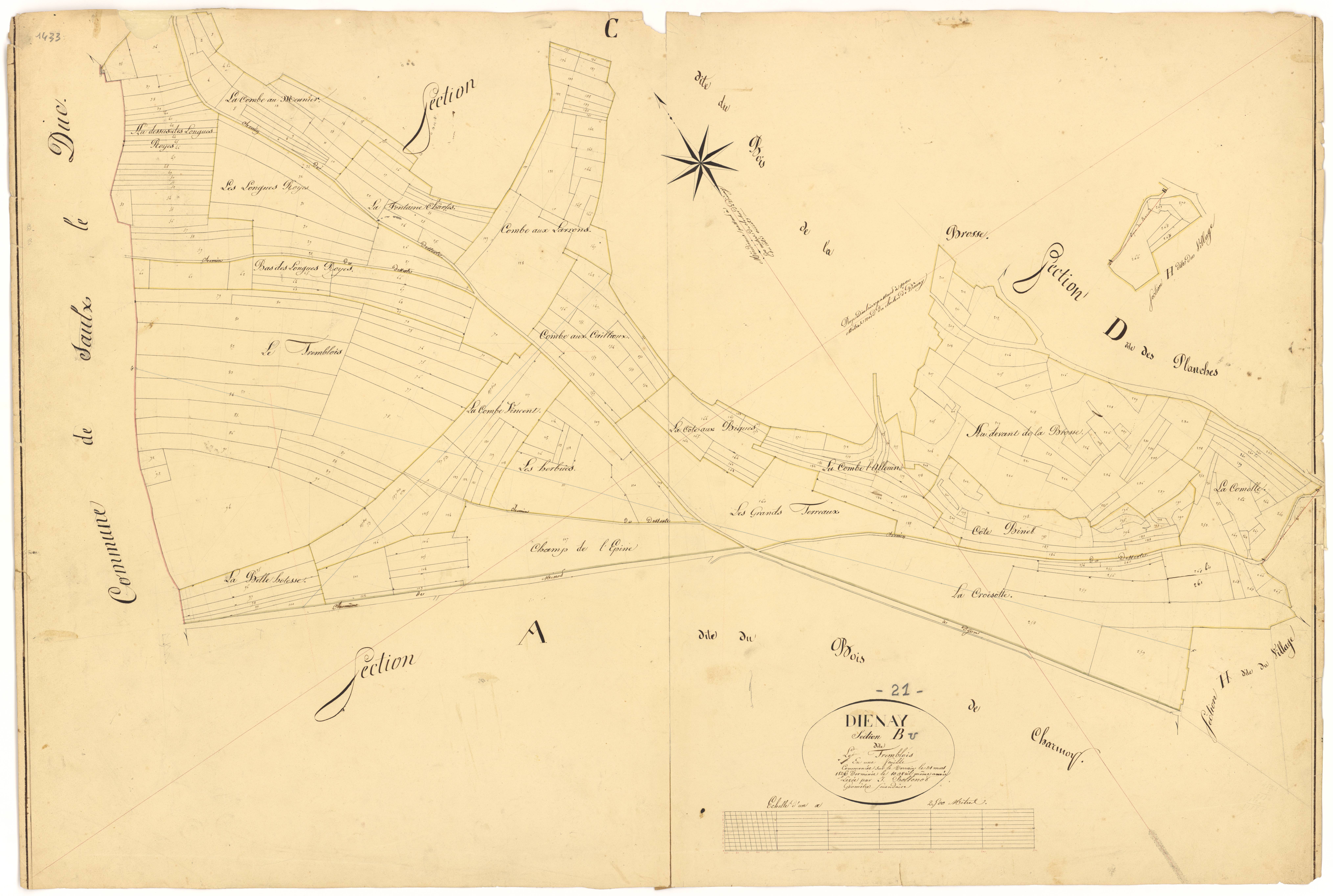 Diénay - Section B - 3 P PLAN 238/3