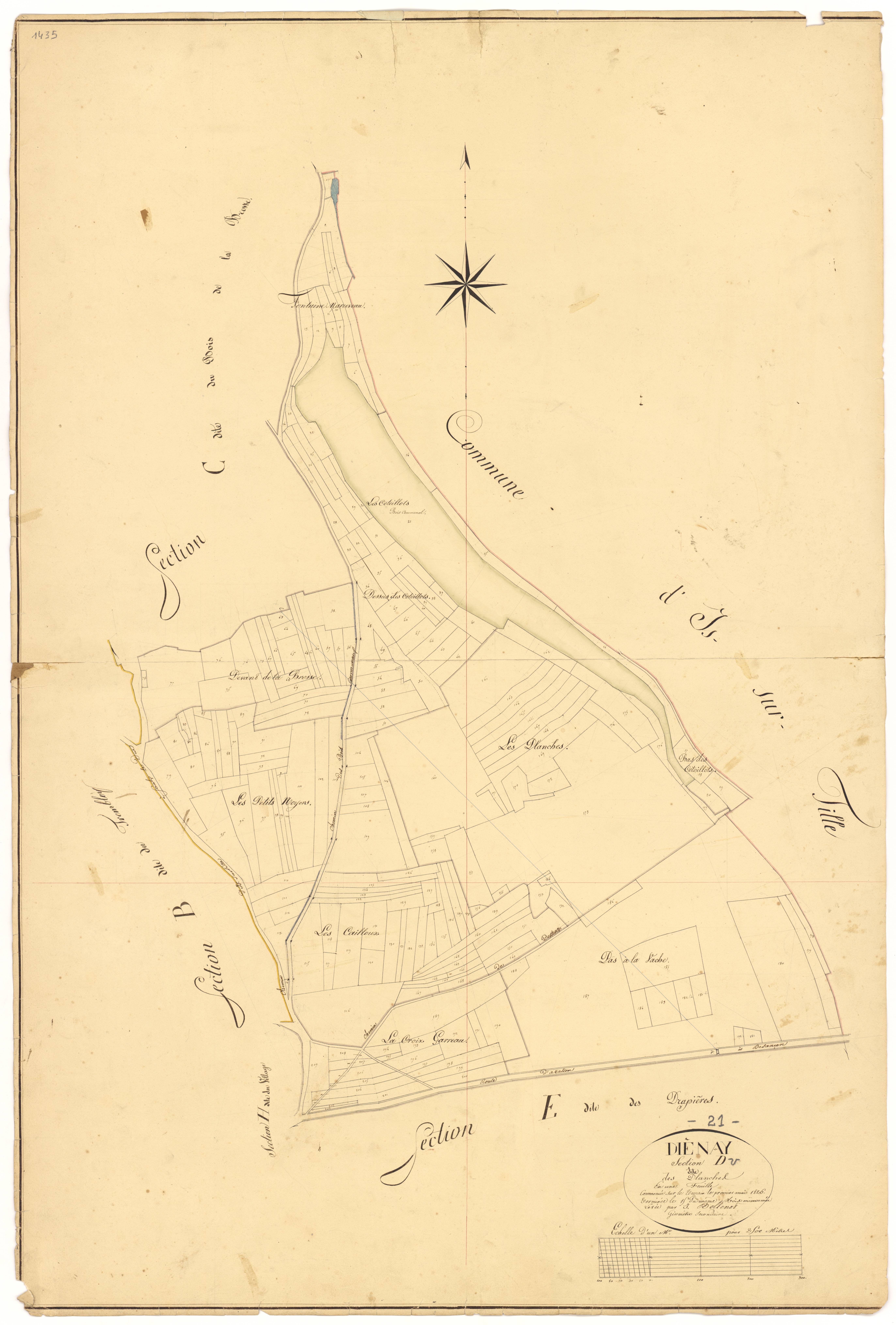Diénay - Section D - 3 P PLAN 238/5