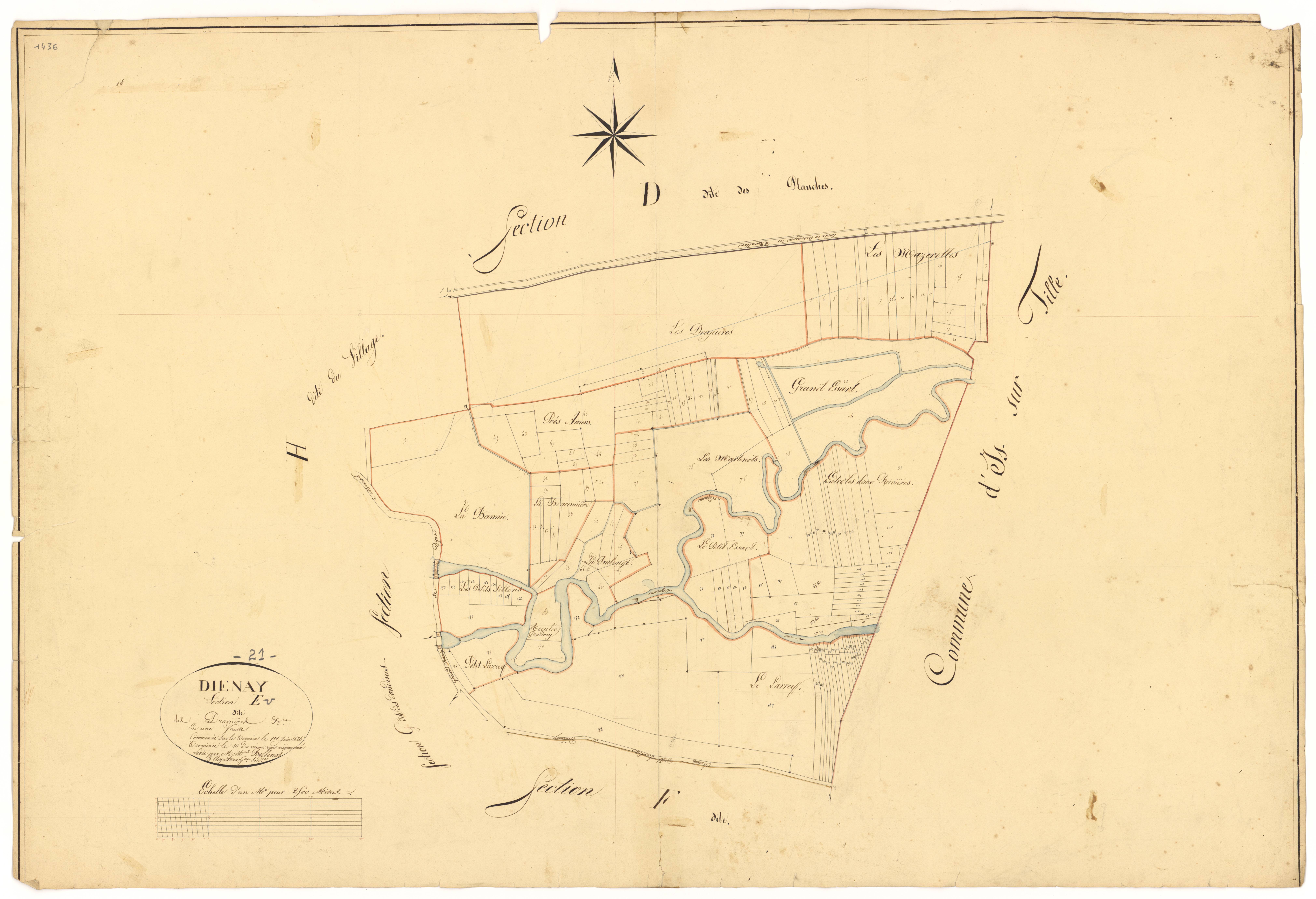 Diénay - Section E - 3 P PLAN 238/6