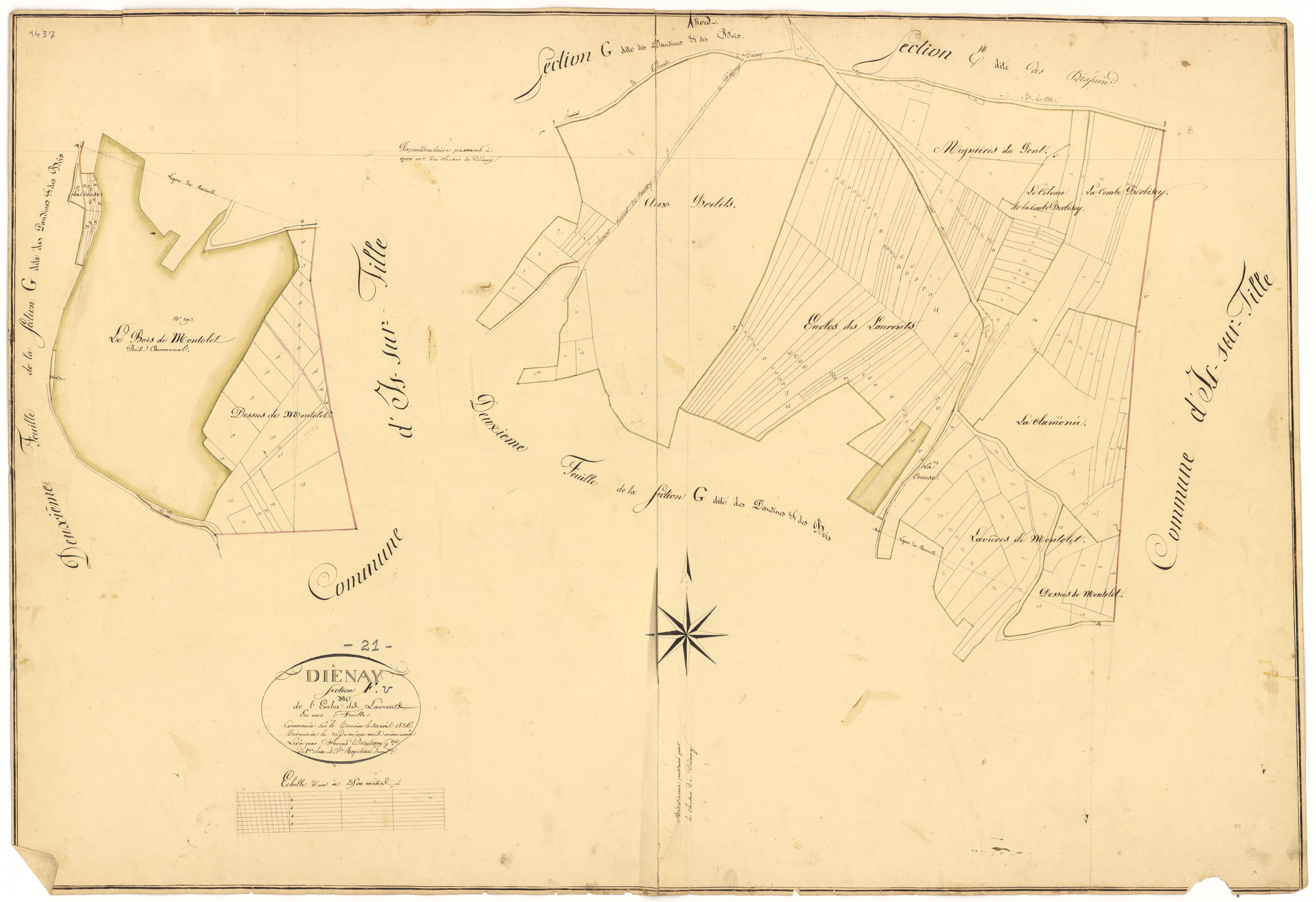 Diénay - Section F - 3 P PLAN 238/7