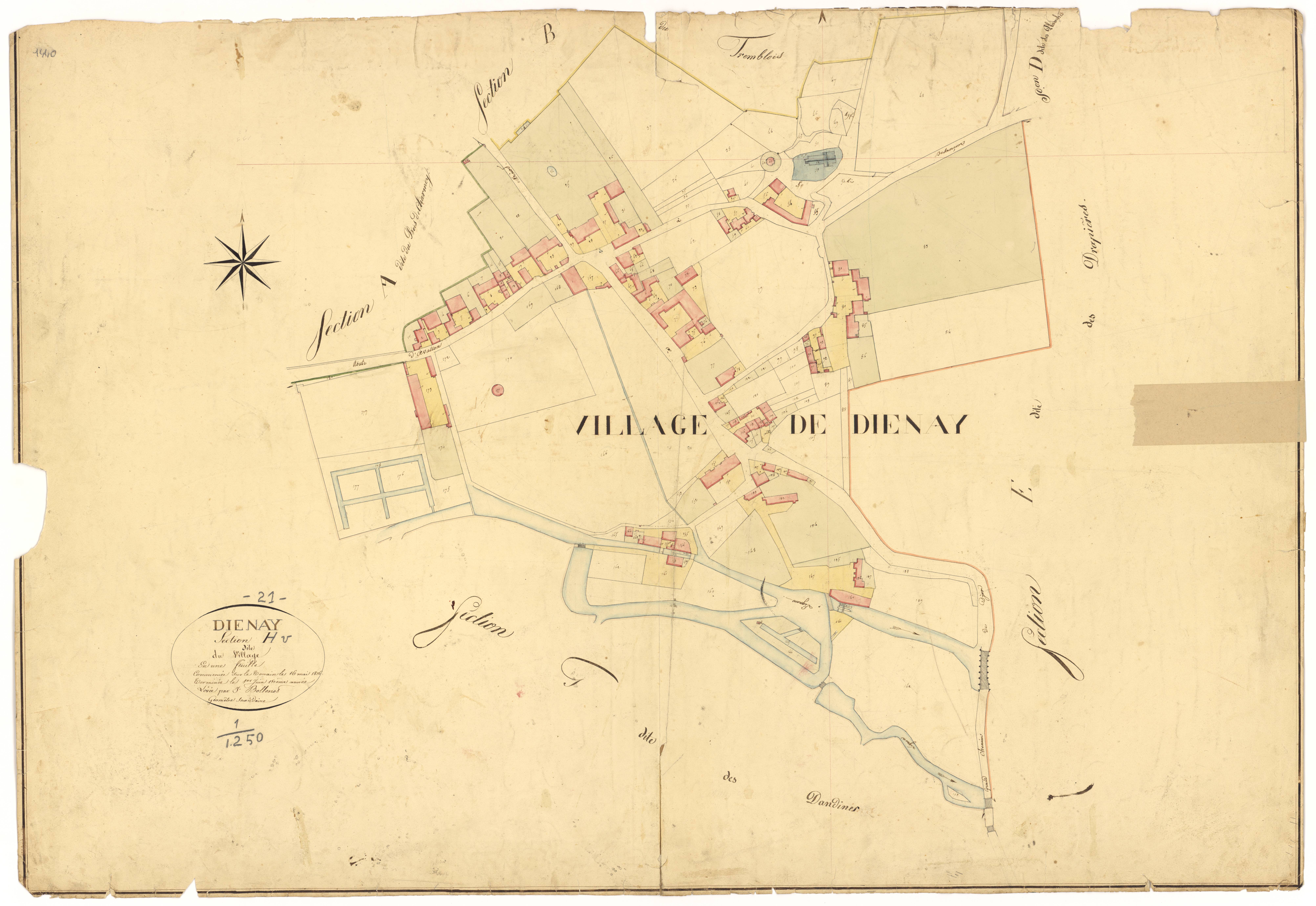 Diénay - Section H - 3 P PLAN 238/10