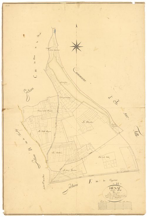 Diénay - Section D - 3 P PLAN 238/5