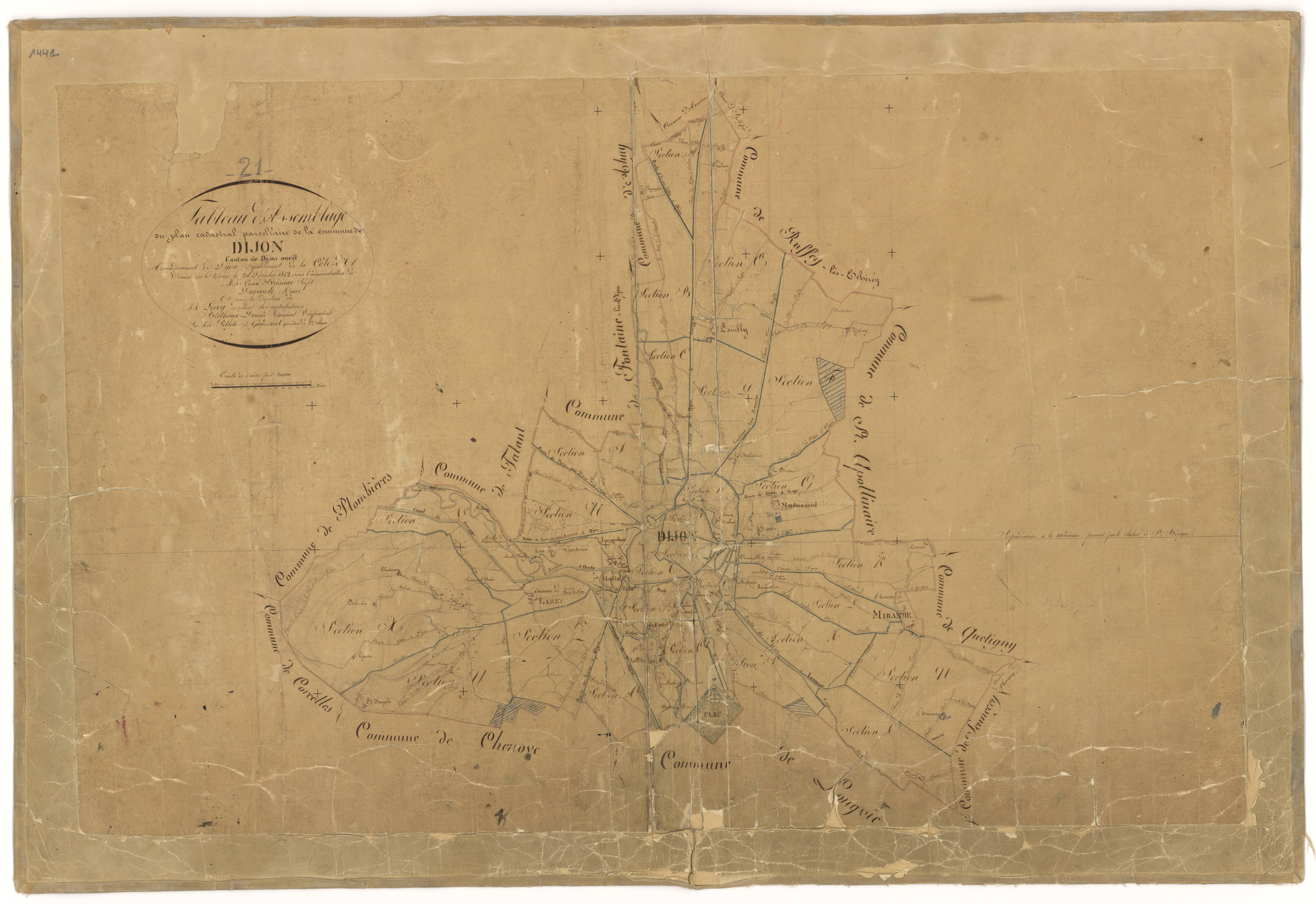 Dijon - Tableau d'assemblage - 3 P PLAN 239/1