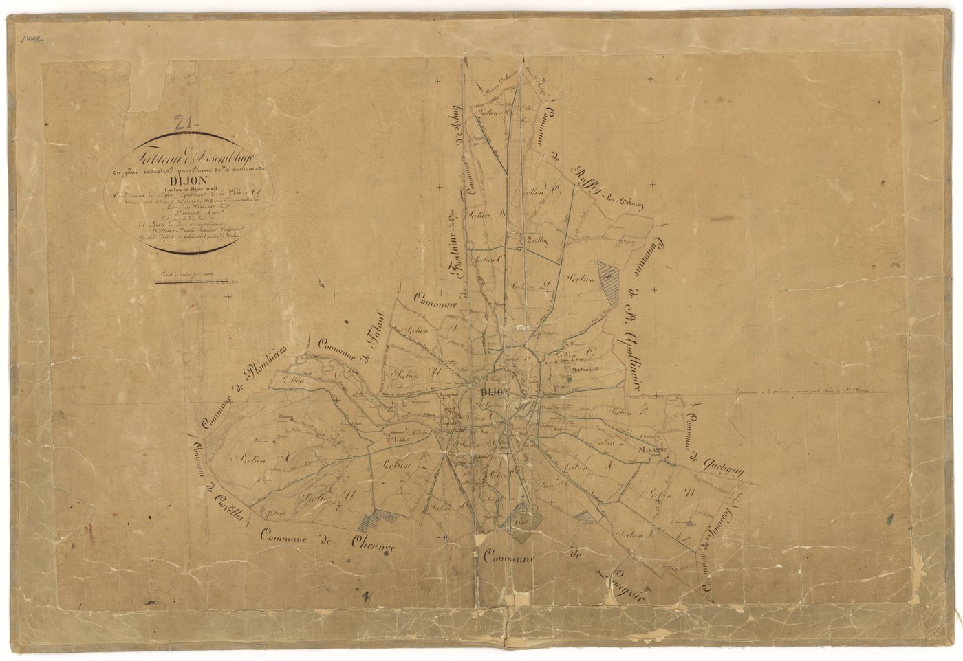 Dijon - Tableau d'assemblage - 3 P PLAN 239/1