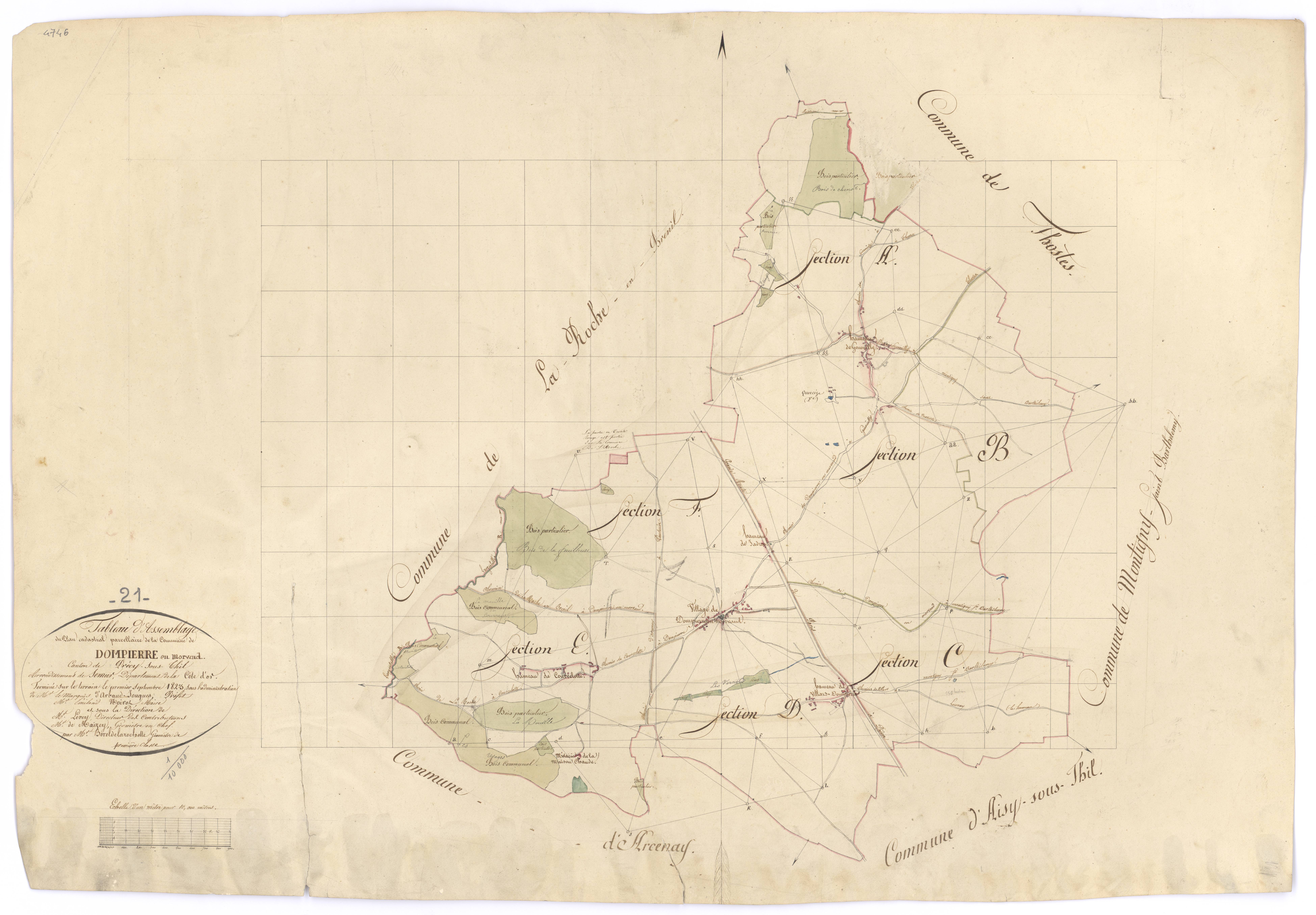 Dompierre-en-Morvan - Tableau d'assemblage - 3 P PLAN 240/1