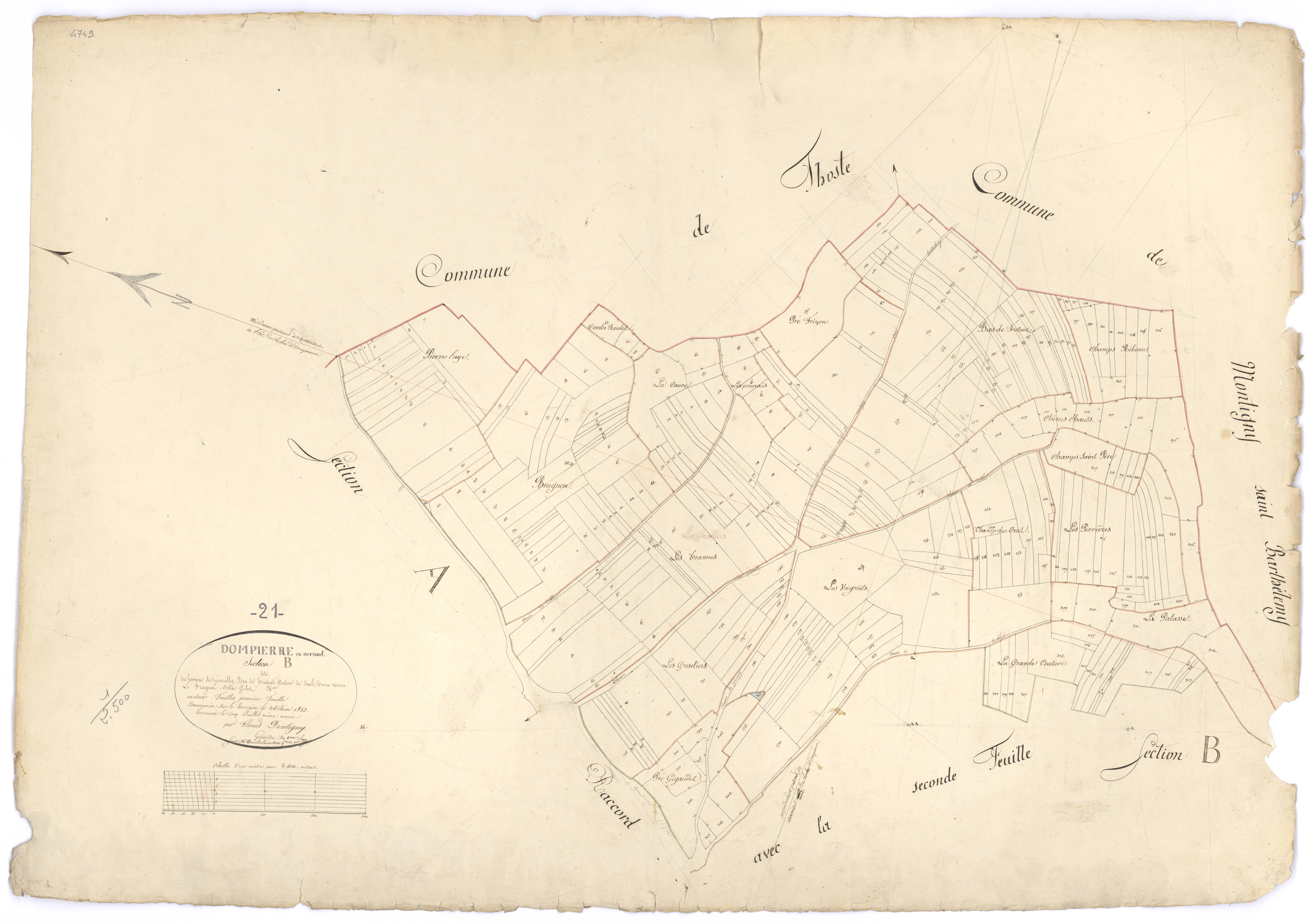 Dompierre-en-Morvan - Section B1 - 3 P PLAN 240/4