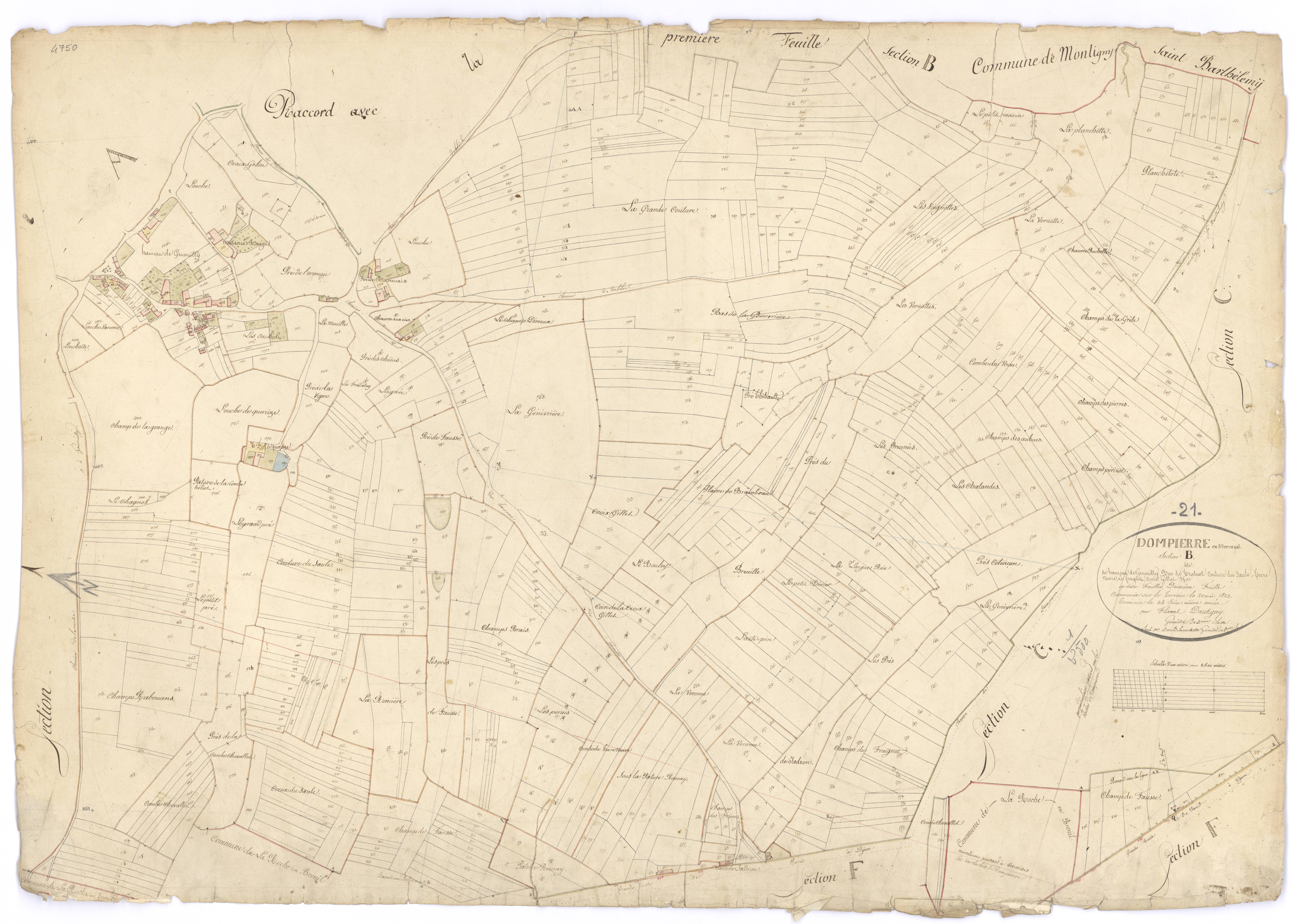 Dompierre-en-Morvan - Section B2 - 3 P PLAN 240/5